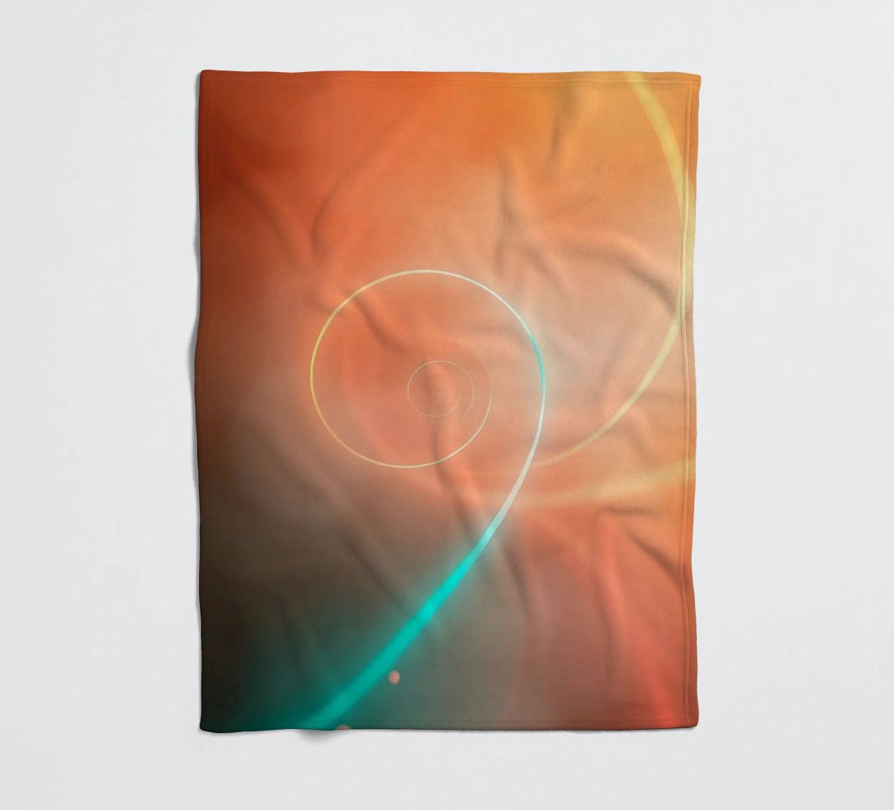 Dynamic abstract spiral design with soft gradients fleece blanket by DesignDoodle