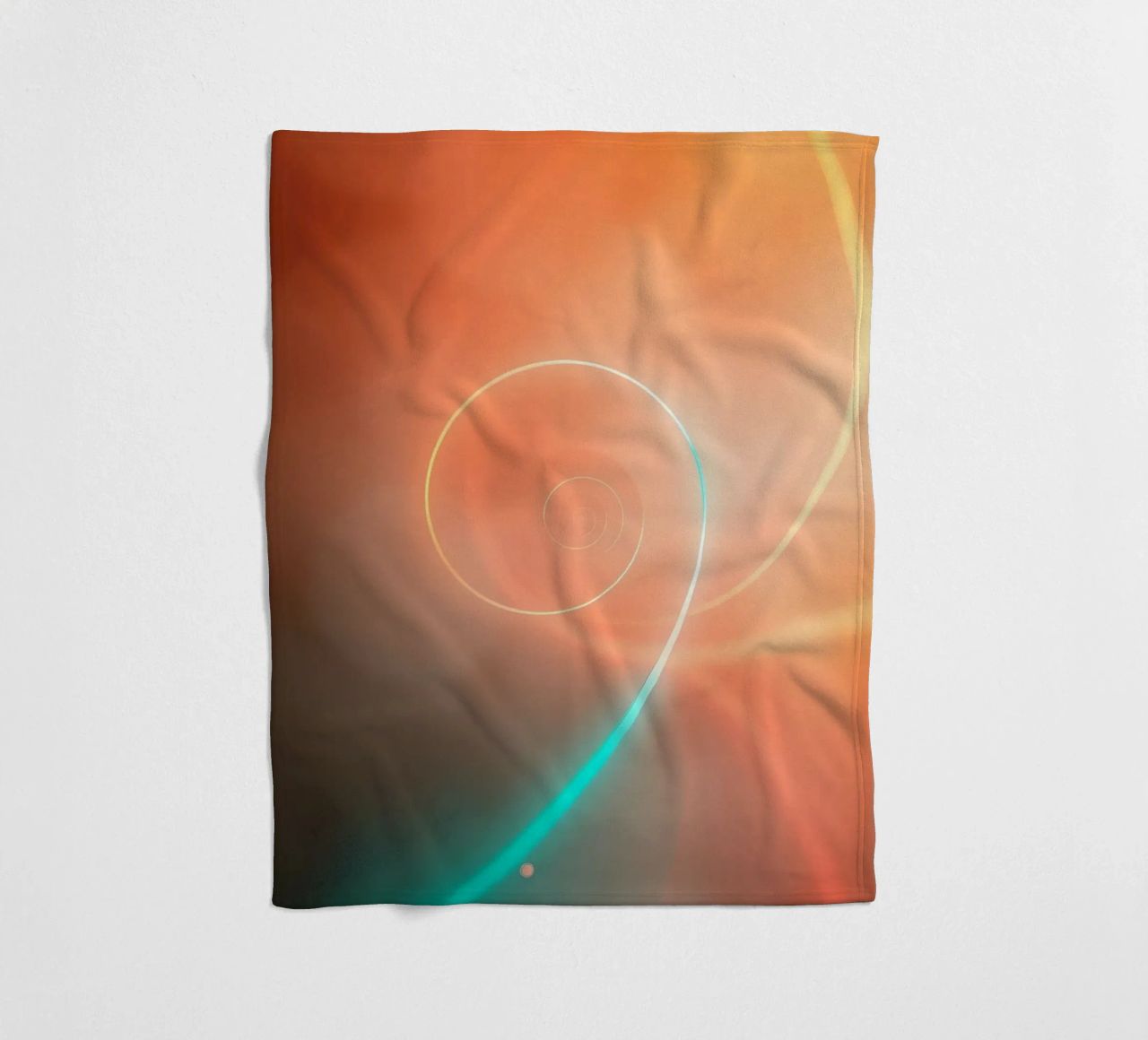 Dynamic abstract spiral design with soft gradients fleece blanket by DesignDoodle