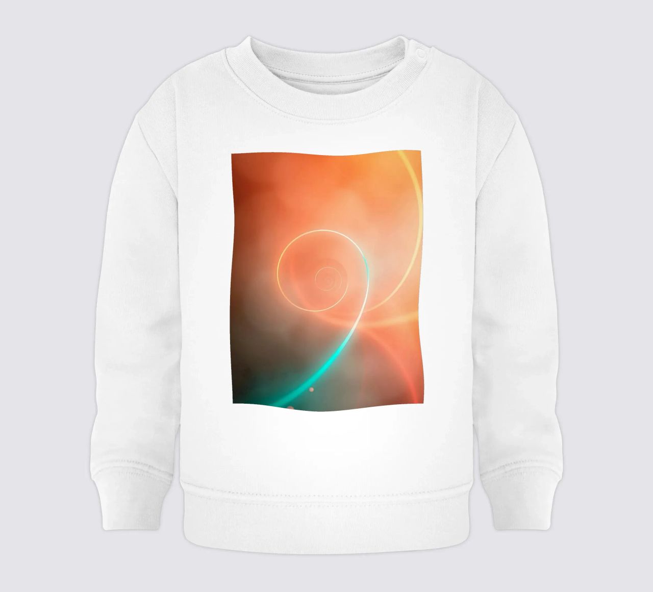 Dynamic abstract spiral design with soft gradients baby sweatshirt by DesignDoodle
