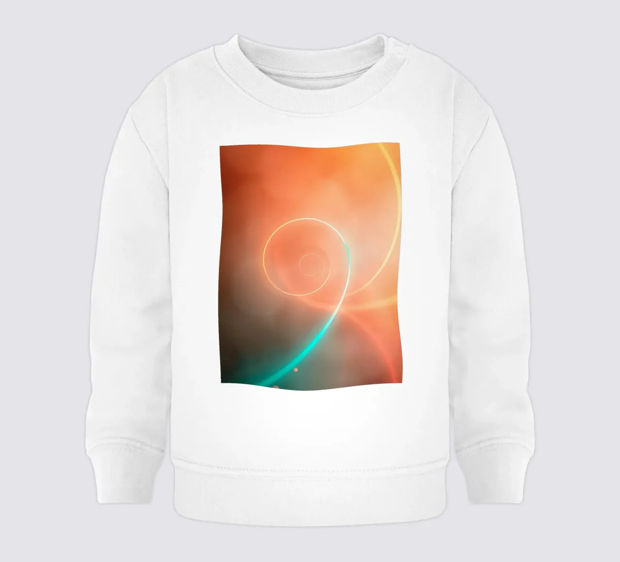 Dynamisches abstraktes Spiraldesign mit weichen Farbverläufen Baby Sweatshirt von DesignDoodle