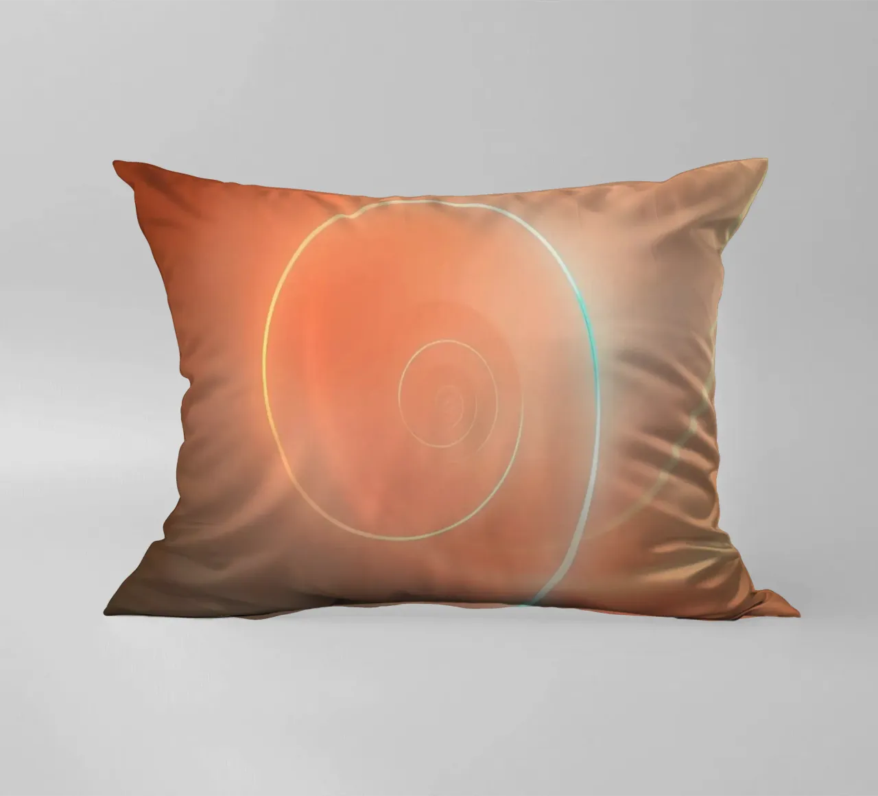 Spirale abstraite dynamique avec des dégradés doux coussin de DesignDoodle