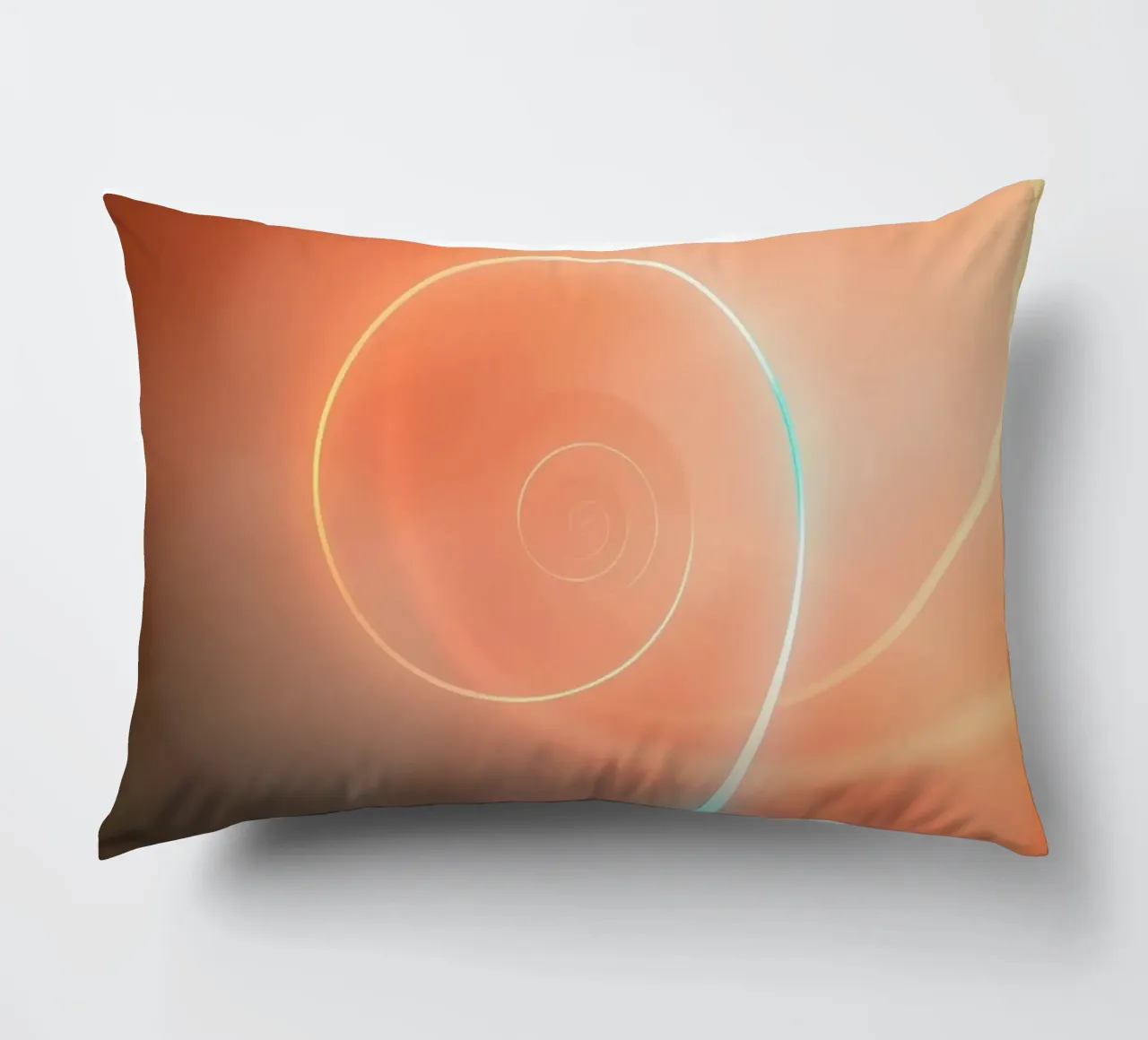 Spirale abstraite dynamique avec des dégradés doux coussin de DesignDoodle