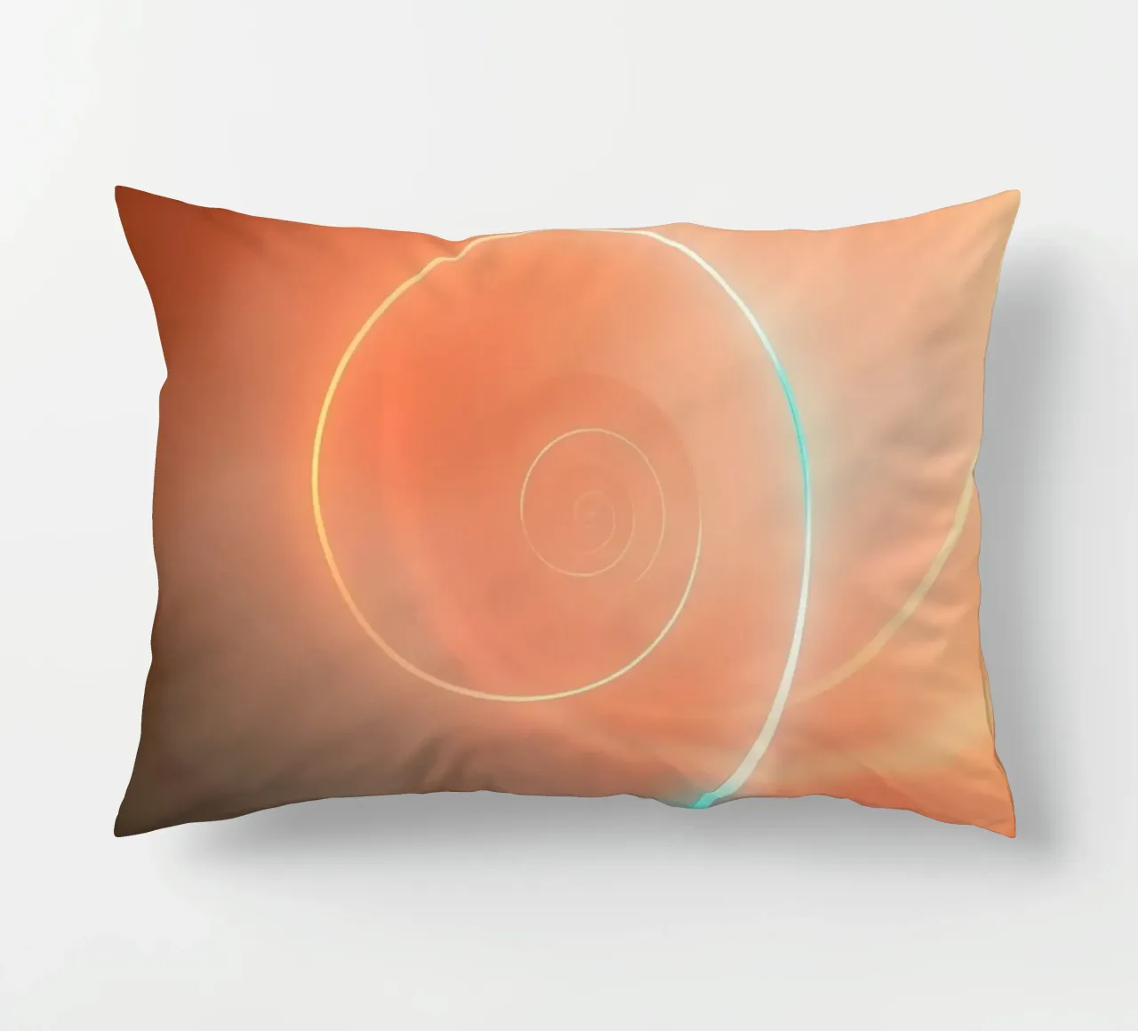 Spirale abstraite dynamique avec des dégradés doux coussin de DesignDoodle