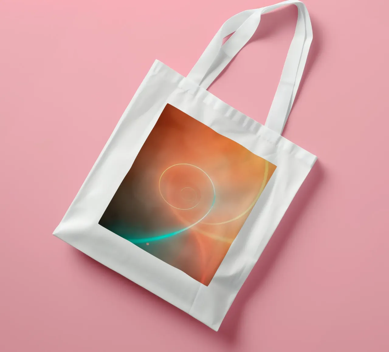 Design dinamico a spirale astratta con sfumature morbide borsa in juta da DesignDoodle