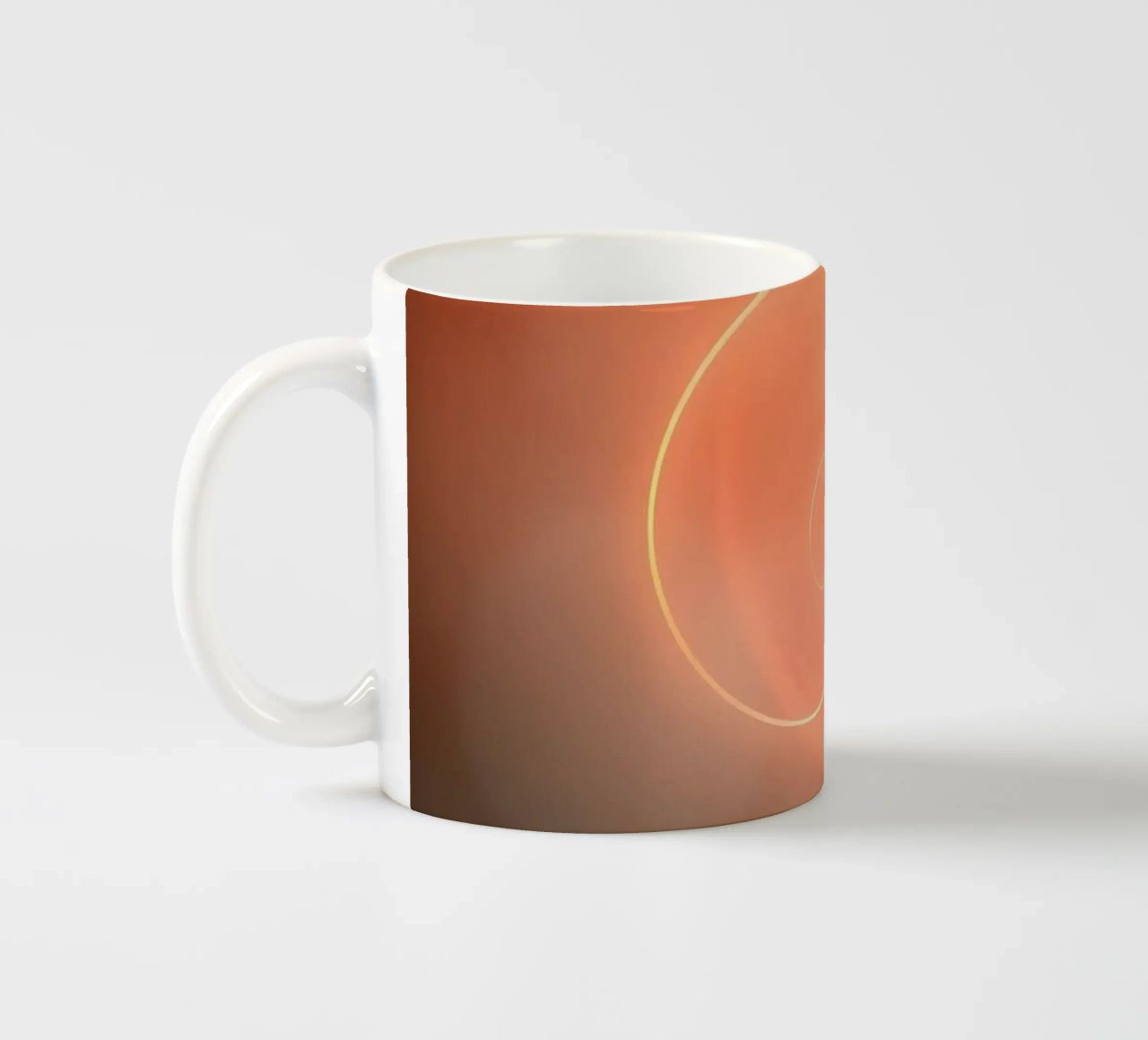Dynamic abstract spiral design with soft gradients ceramic mug by DesignDoodle