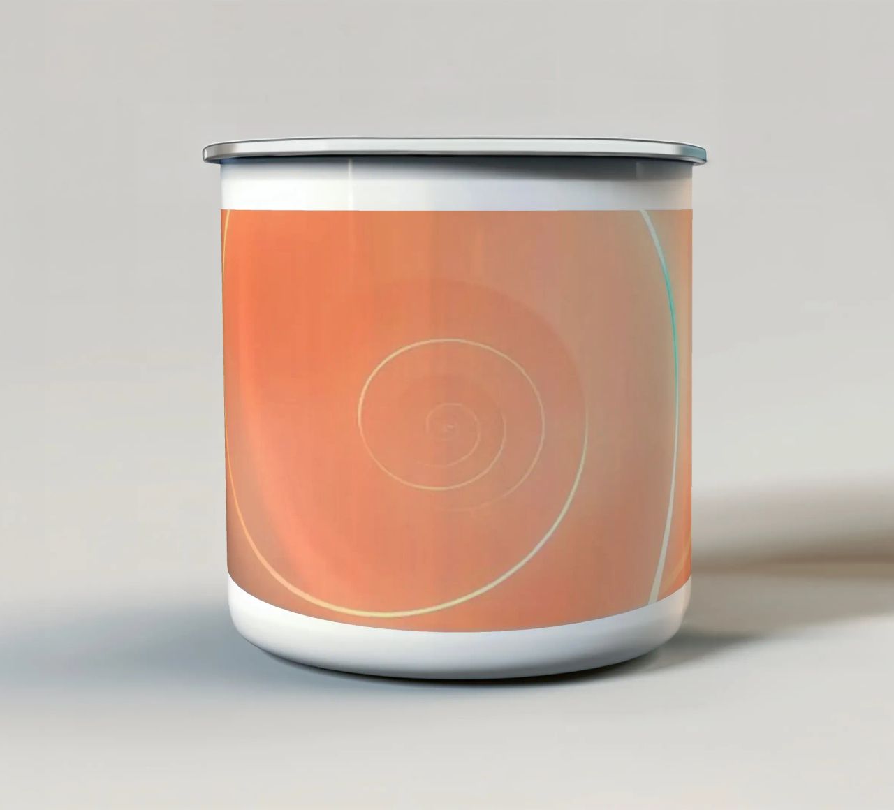 Design dinamico a spirale astratta con sfumature morbide tazza in smalto da DesignDoodle