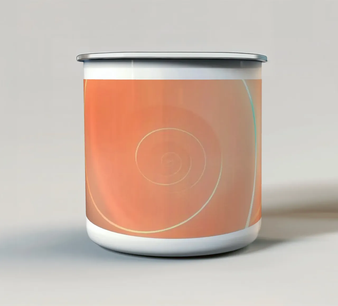Spirale abstraite dynamique avec des dégradés doux mug en émail de DesignDoodle