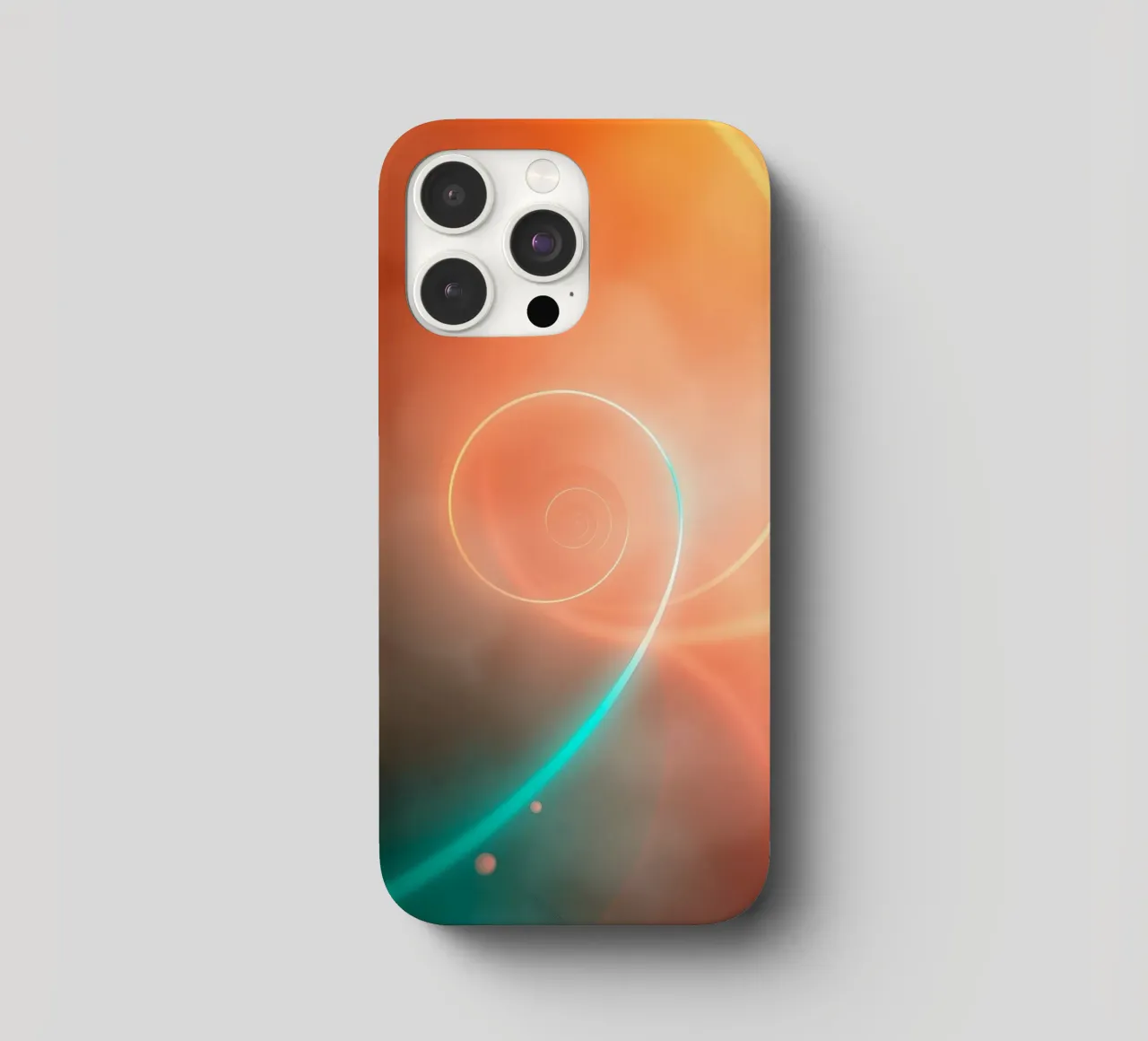 Dynamisches abstraktes Spiraldesign mit weichen Farbverläufen iPhone Hülle von DesignDoodle