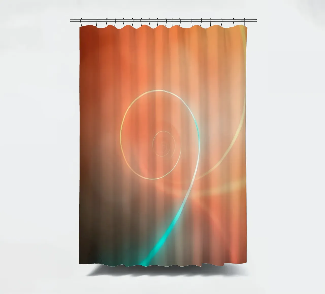 Spirale abstraite dynamique avec des dégradés doux rideau de douche de DesignDoodle