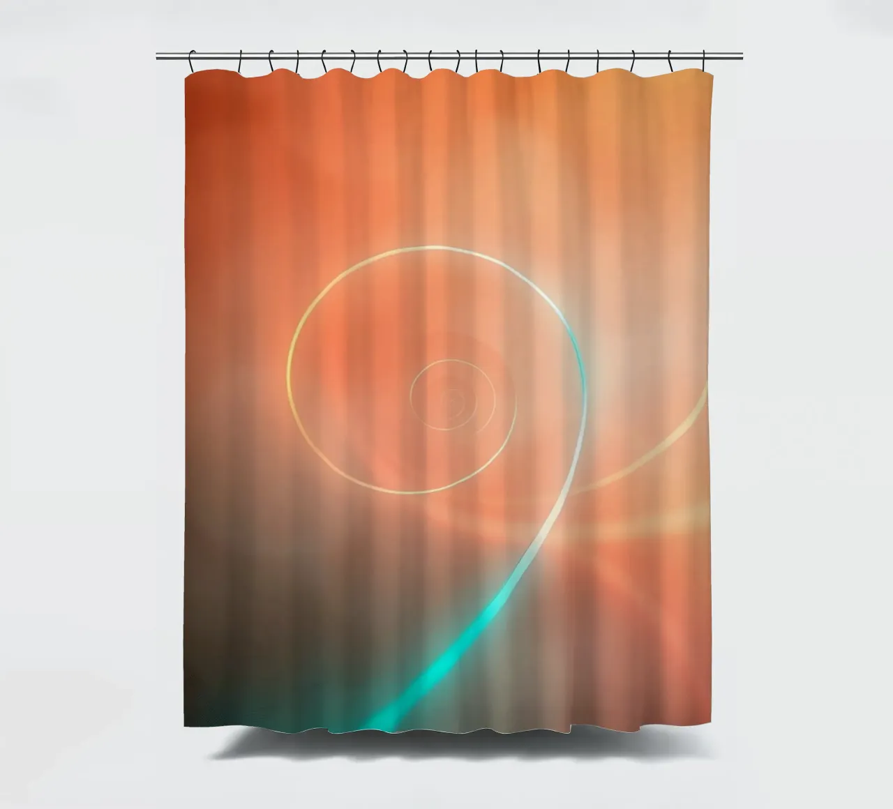 Design dinamico a spirale astratta con sfumature morbide tenda da doccia da DesignDoodle