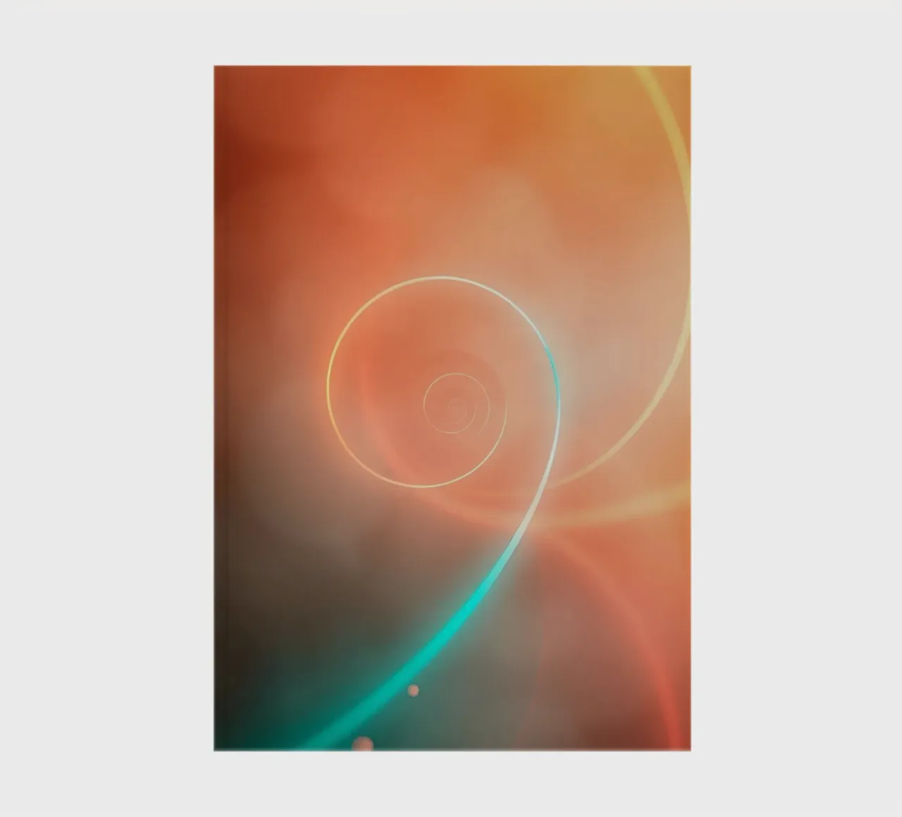 Dynamisch abstract spiraalontwerp met zachte verlopen notitieboek van DesignDoodle