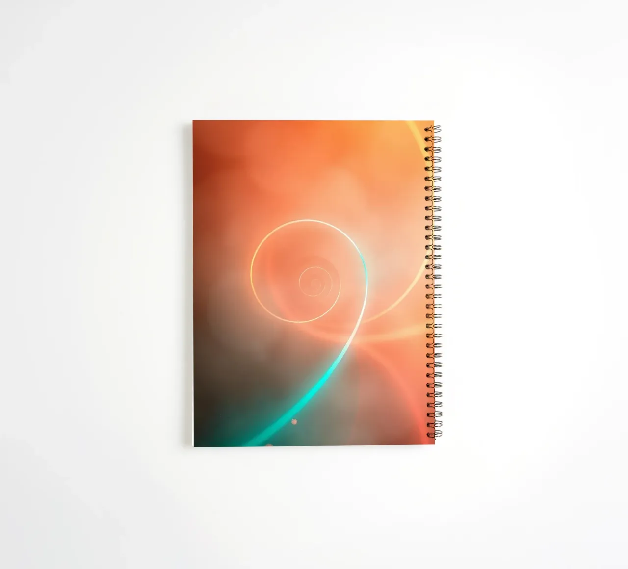 Dynamic abstract spiral design with soft gradients spiral notebook by DesignDoodle