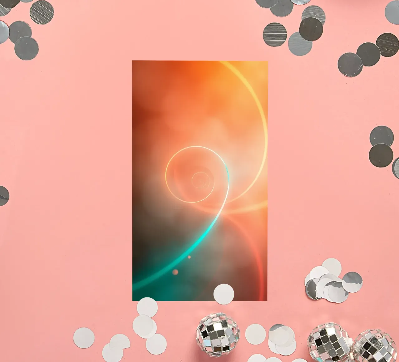 Dynamic abstract spiral design with soft gradients sticker by DesignDoodle