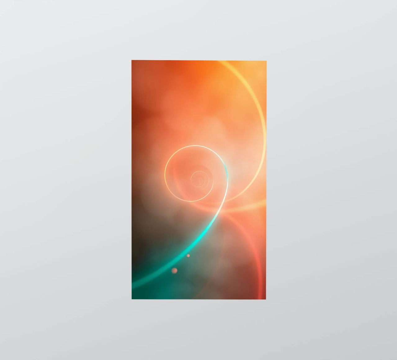 Dynamic abstract spiral design with soft gradients sticker by DesignDoodle