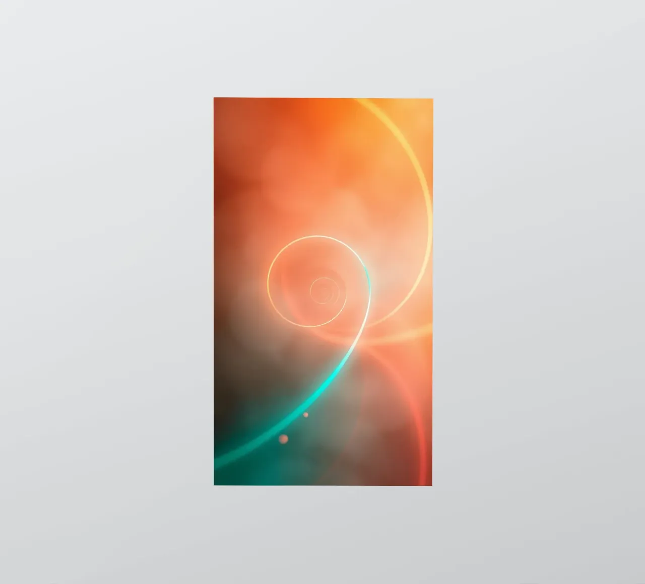 Dynamic abstract spiral design with soft gradients sticker by DesignDoodle