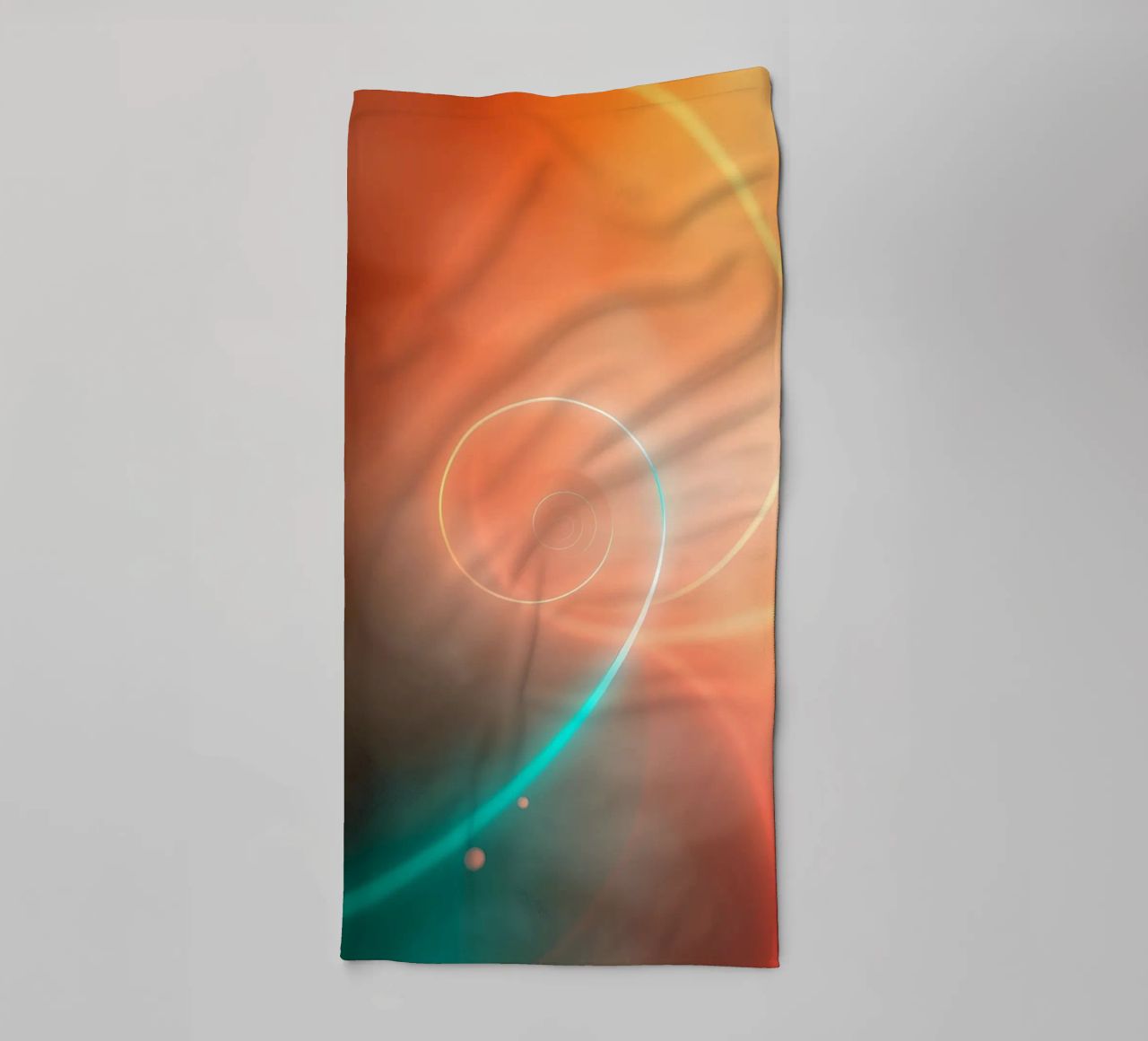 Dynamic abstract spiral design with soft gradients towel by DesignDoodle