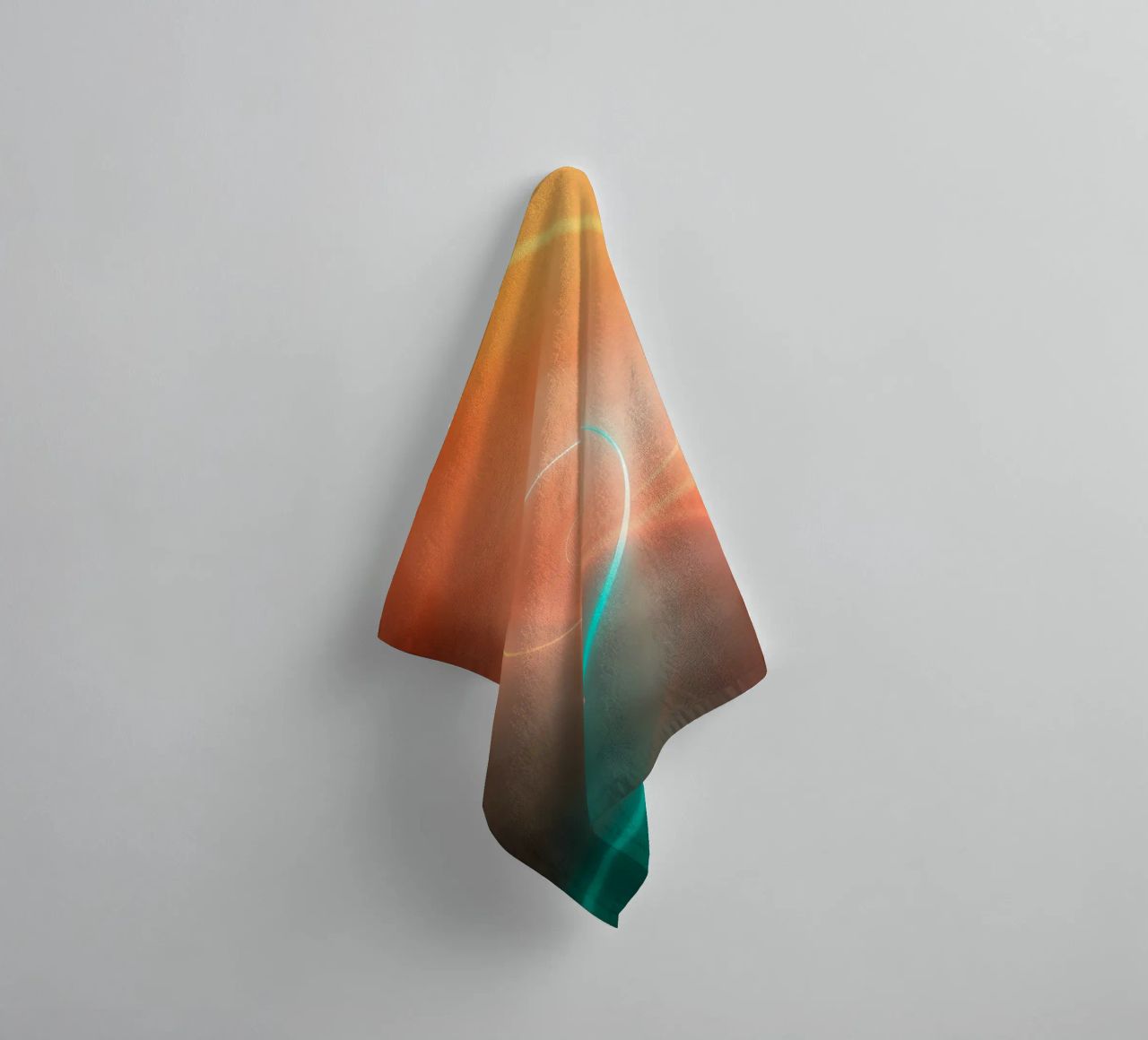 Dynamic abstract spiral design with soft gradients towel by DesignDoodle