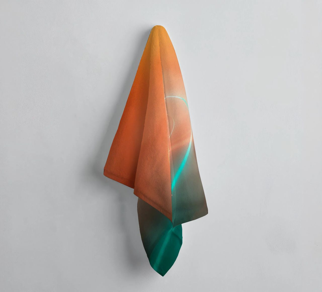 Dynamic abstract spiral design with soft gradients towel by DesignDoodle