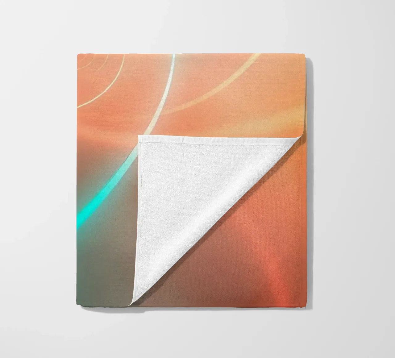 Dynamic abstract spiral design with soft gradients beach towel by DesignDoodle