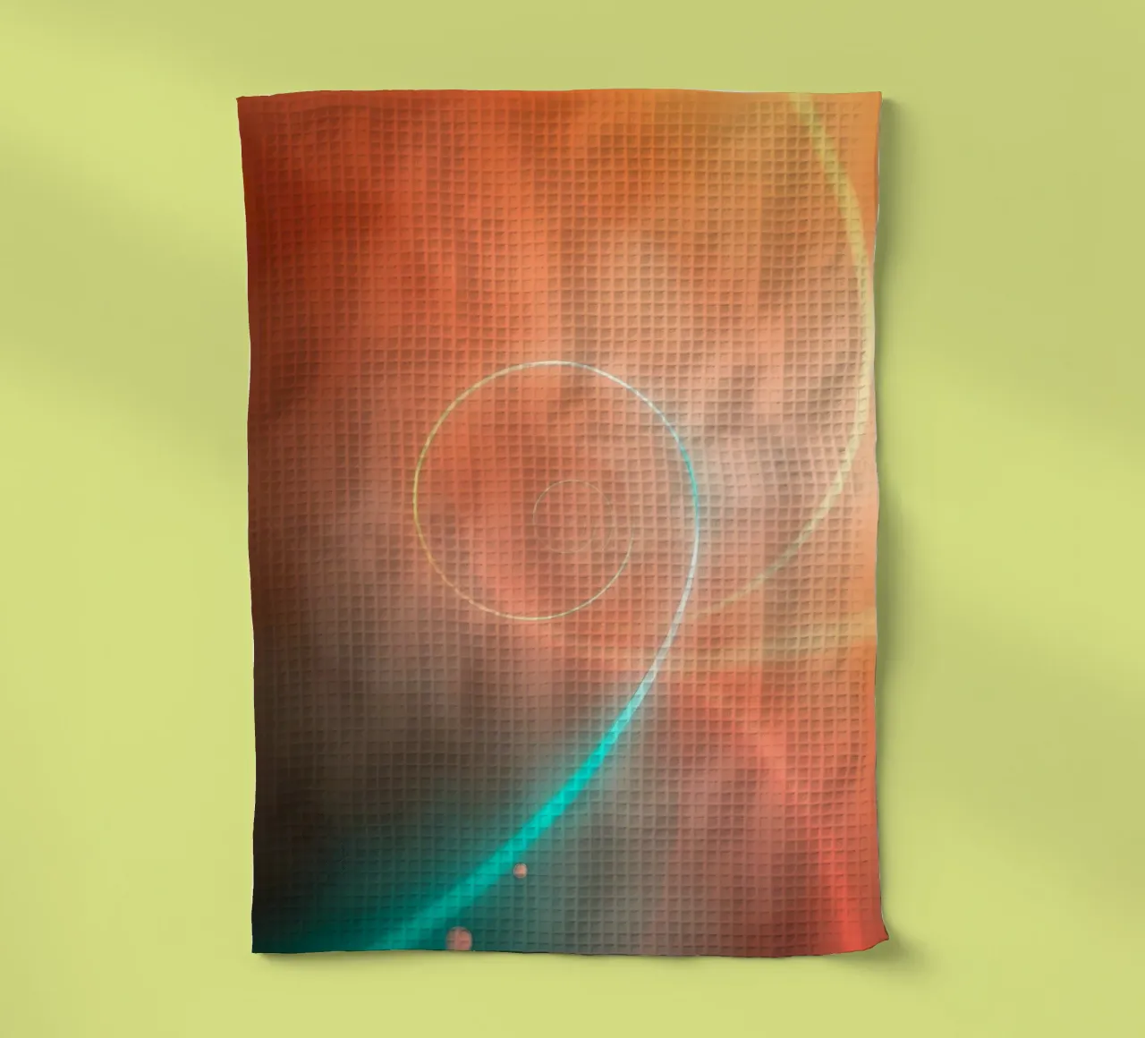 Dynamisch abstract spiraalontwerp met zachte verlopen theedoek van DesignDoodle