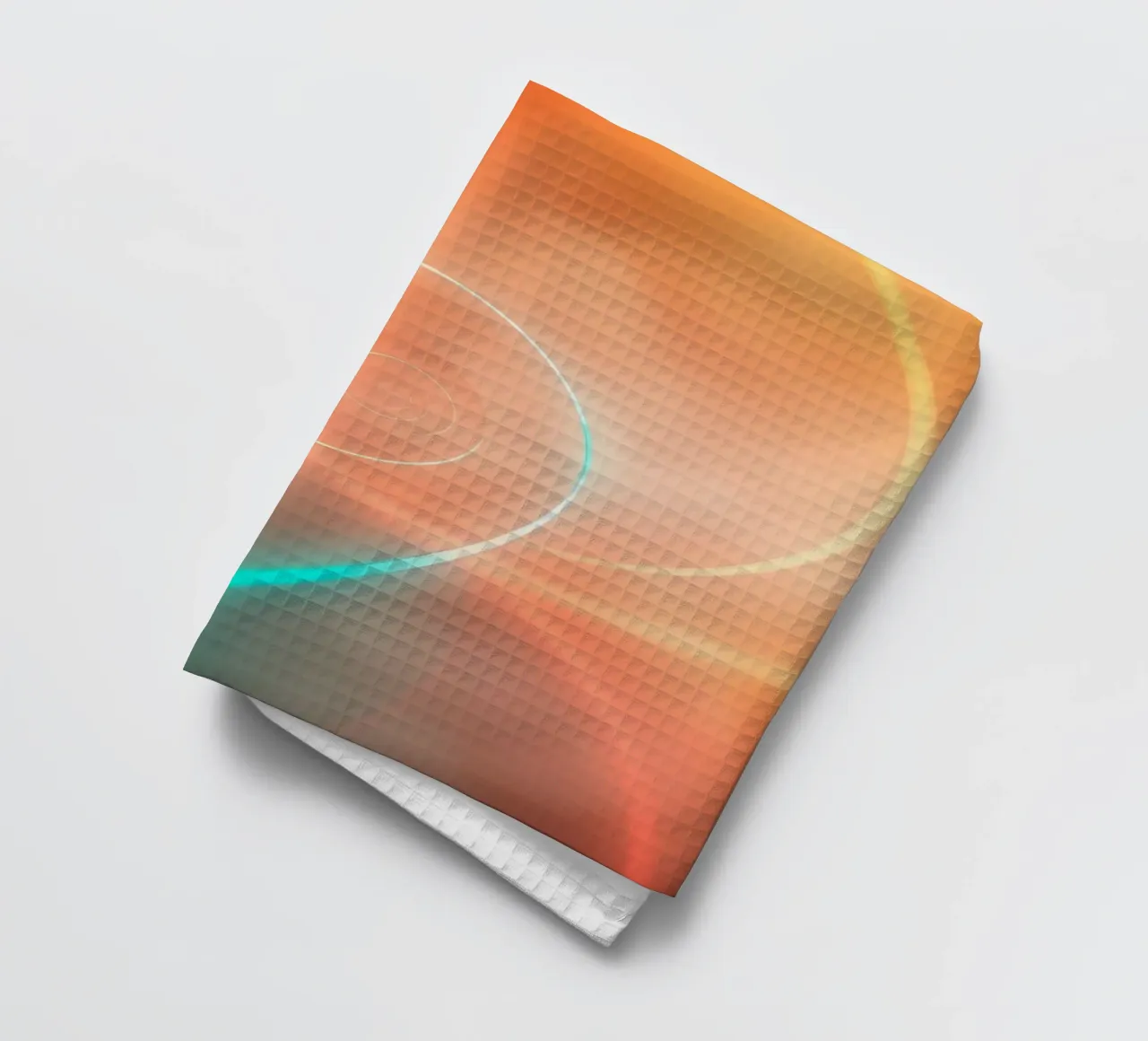 Dynamisches abstraktes Spiraldesign mit weichen Farbverläufen Geschirrtuch von DesignDoodle