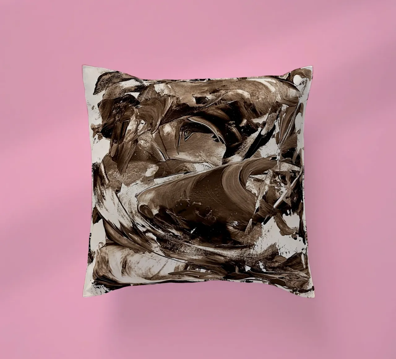 SEPIA 25 cuscino da Thierry Vobmann Abstract painting