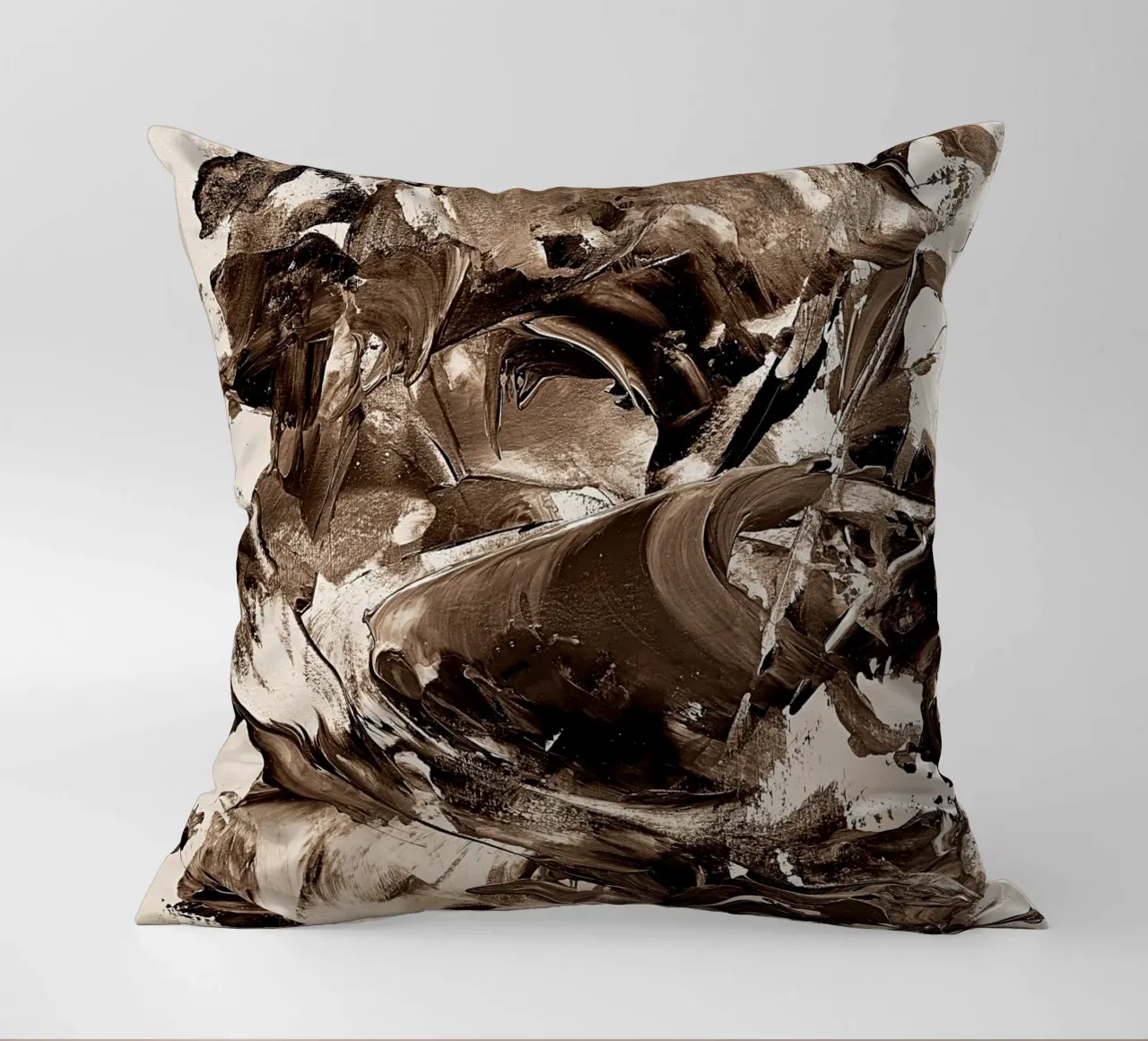SEPIA 25 cuscino da Thierry Vobmann Abstract painting