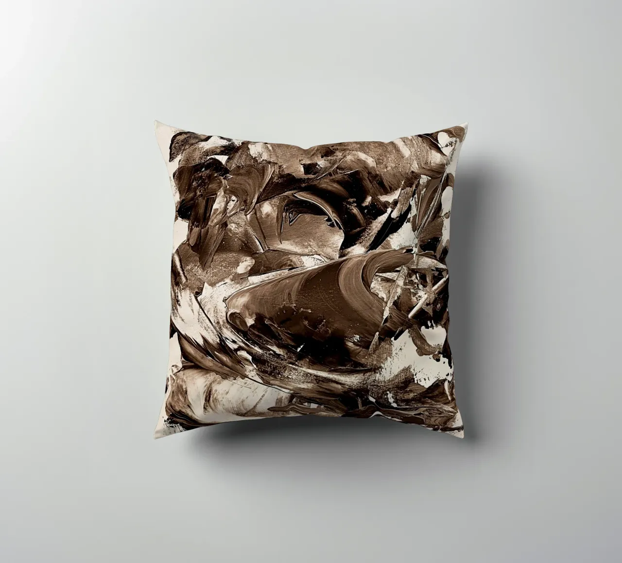 SEPIA 25 cuscino da Thierry Vobmann Abstract painting