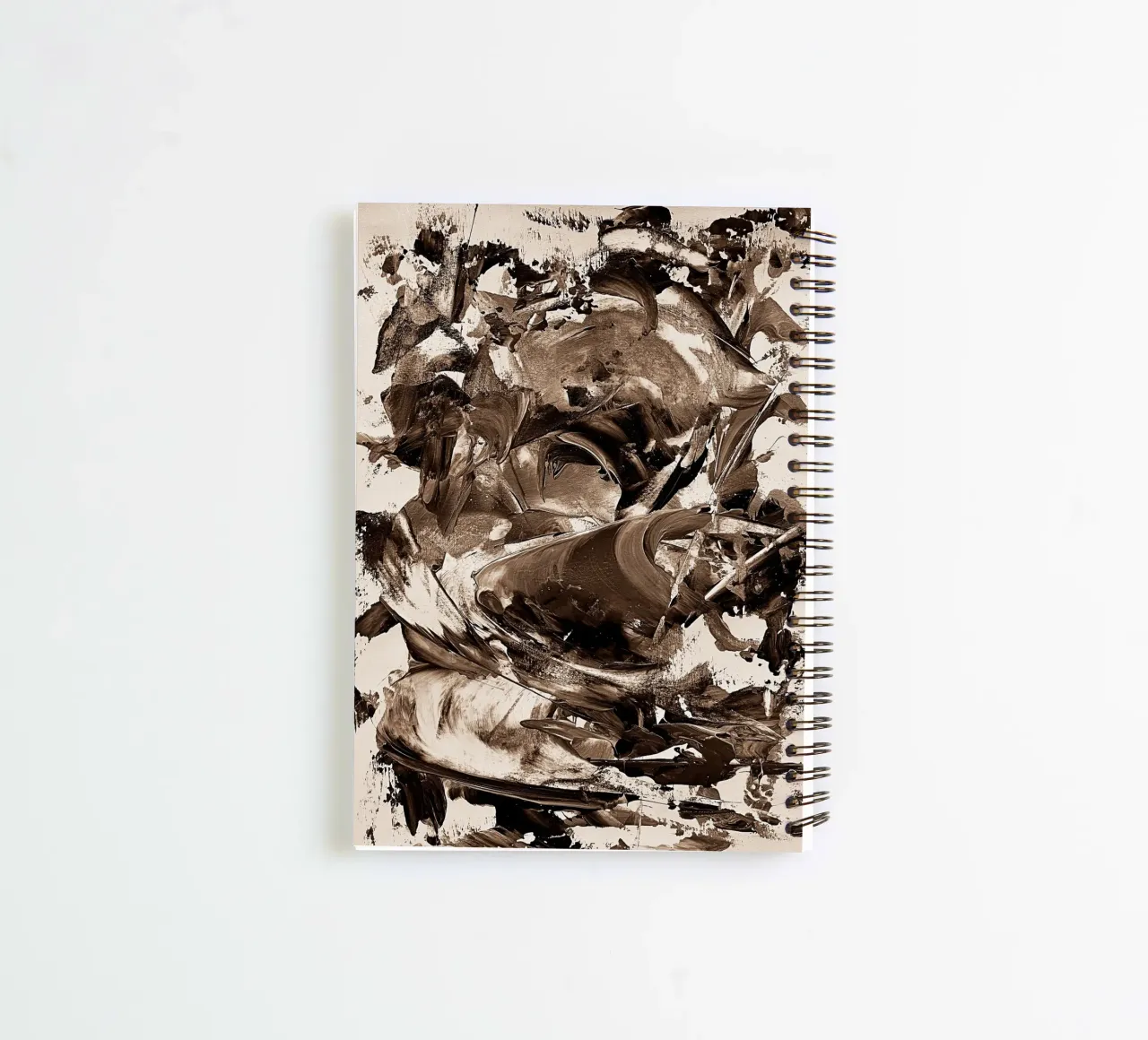 SEPIA 25 spiral notebook by Thierry Vobmann Abstract painting