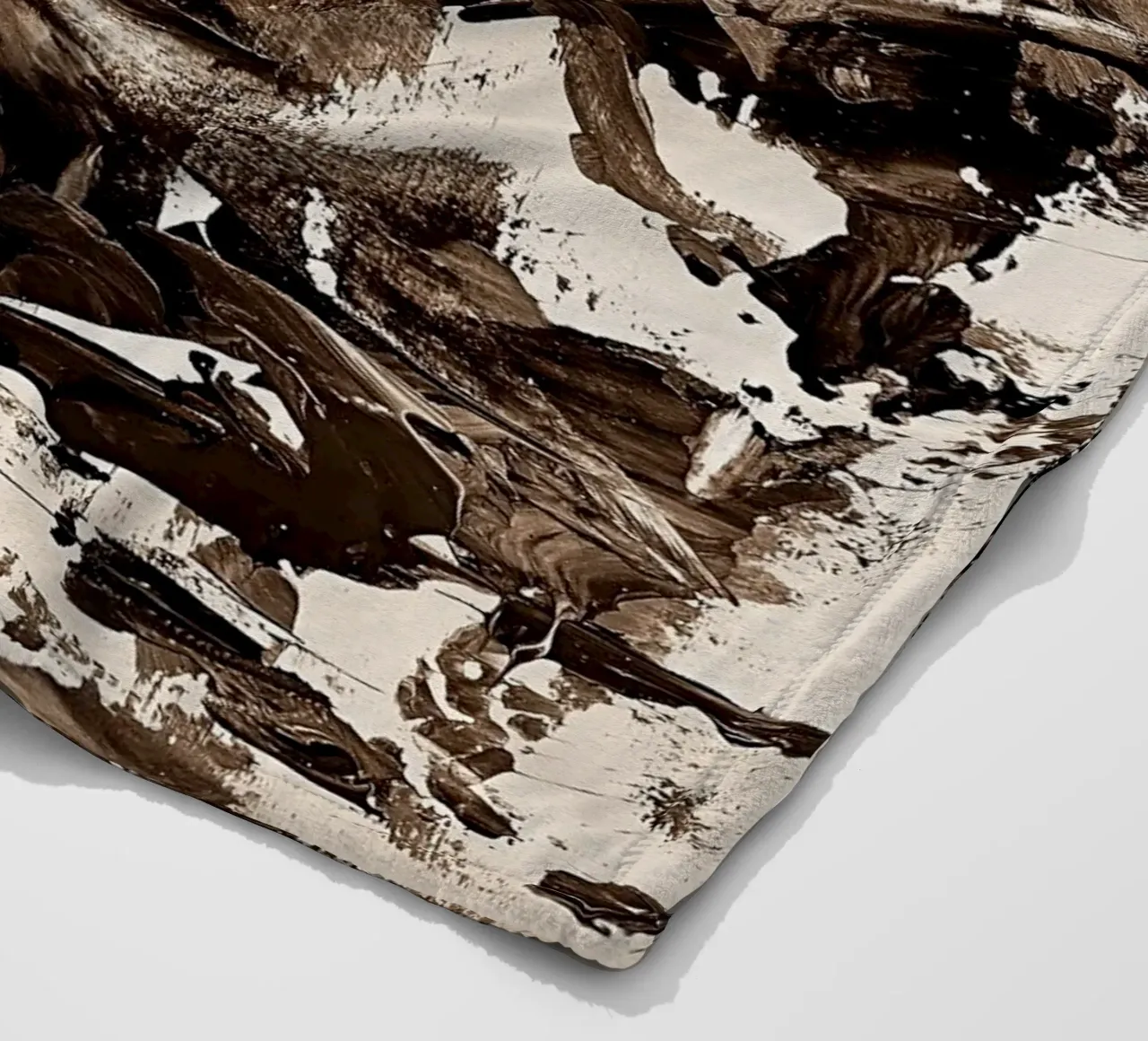 SEPIA 25 fleece blanket by Thierry Vobmann Abstract painting