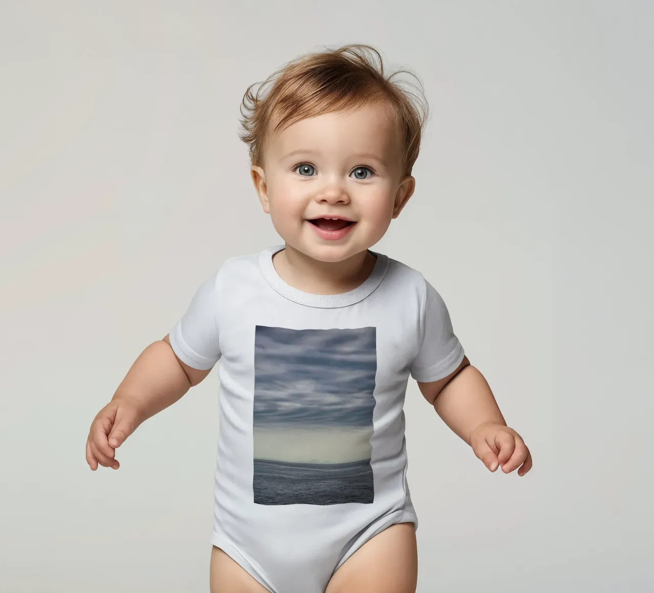 Let's Meet at the Horizon 2 body neonato maniche corte da Nur Mut
