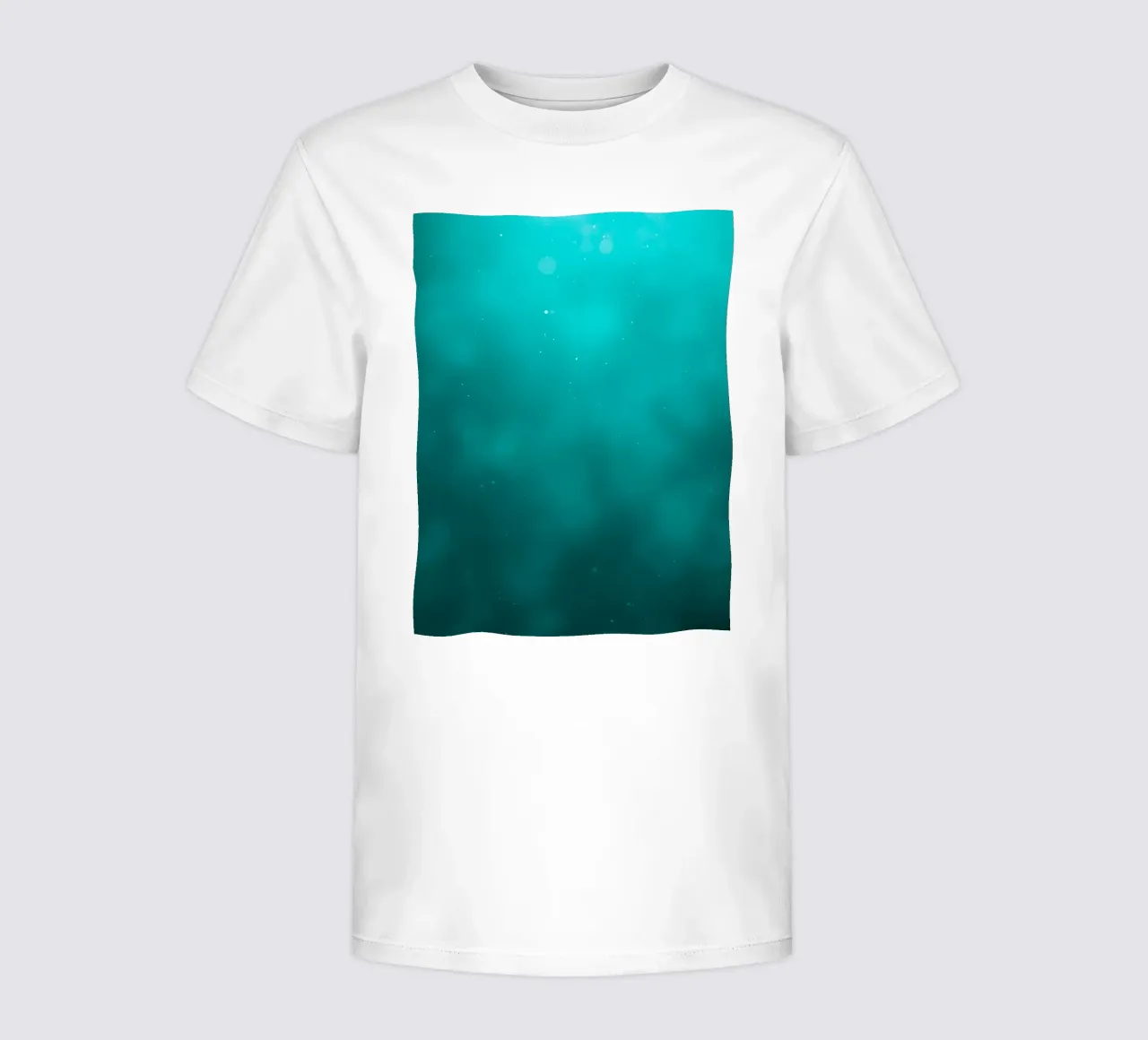 Abstract turquoise background creating a serene atmosphere kids t-shirt by DesignDoodle