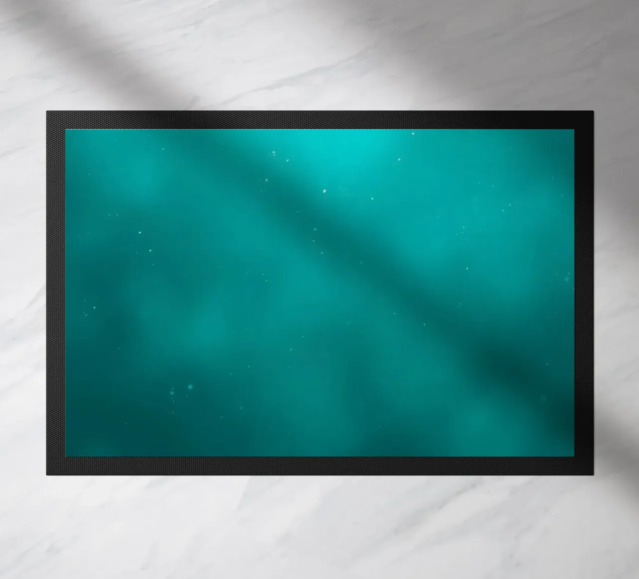 Abstract turquoise background creating a serene atmosphere doormat by DesignDoodle