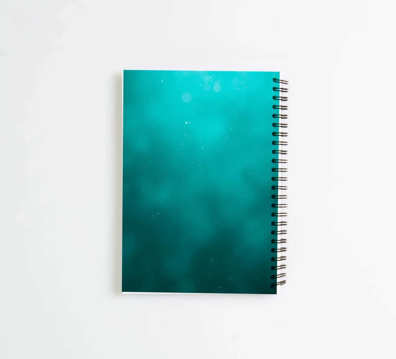 Abstract turquoise background creating a serene atmosphere spiral notebook by DesignDoodle