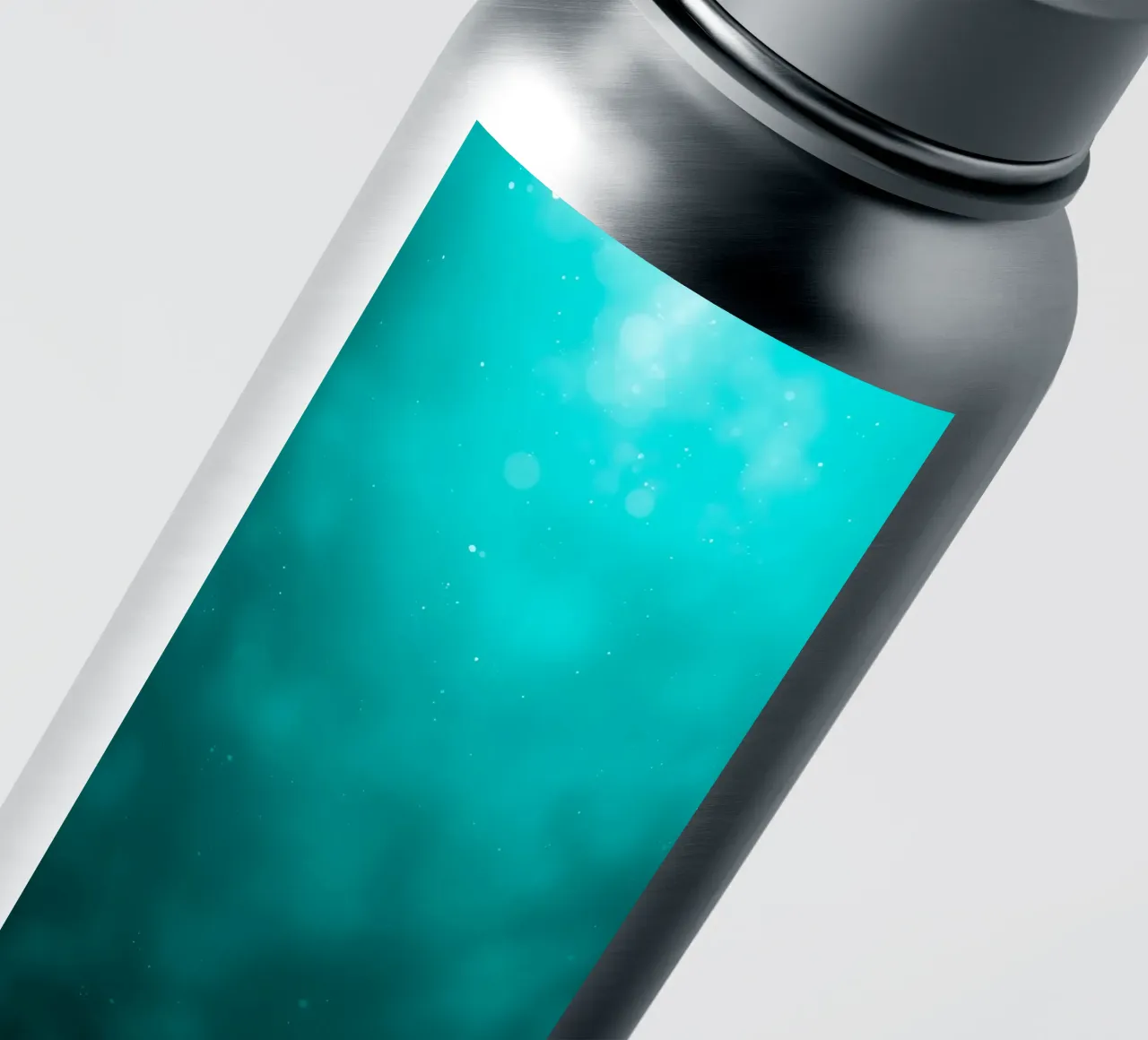 Abstract turquoise background creating a serene atmosphere sticker by DesignDoodle
