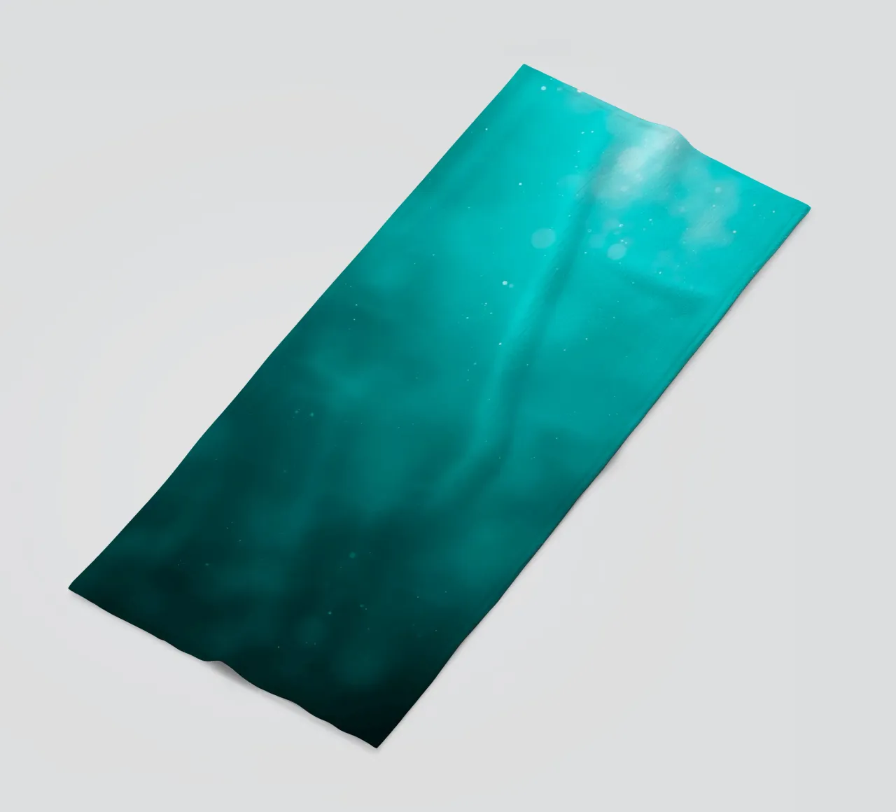 Abstract turquoise background creating a serene atmosphere beach towel by DesignDoodle