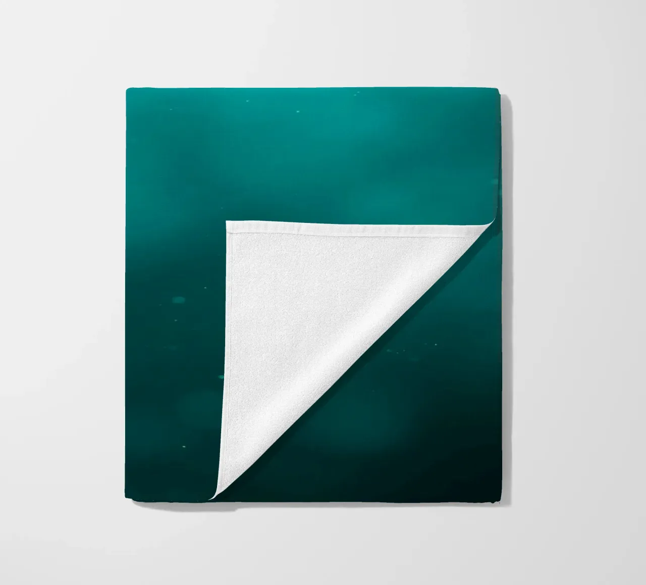 Abstract turquoise background creating a serene atmosphere beach towel by DesignDoodle
