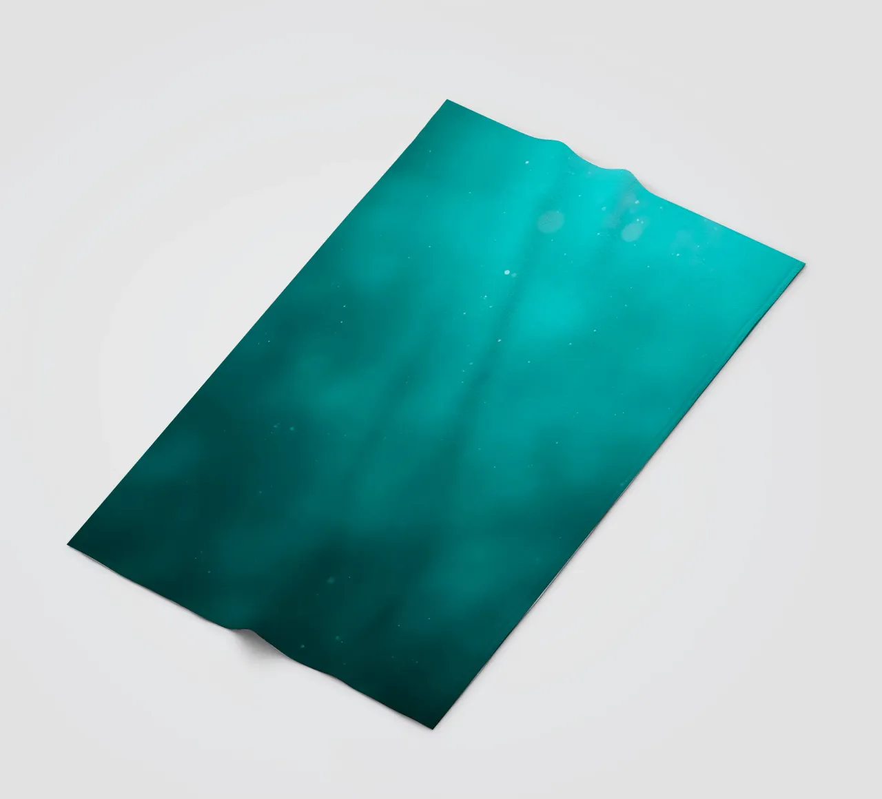 Abstract turquoise background creating a serene atmosphere fleece blanket by DesignDoodle