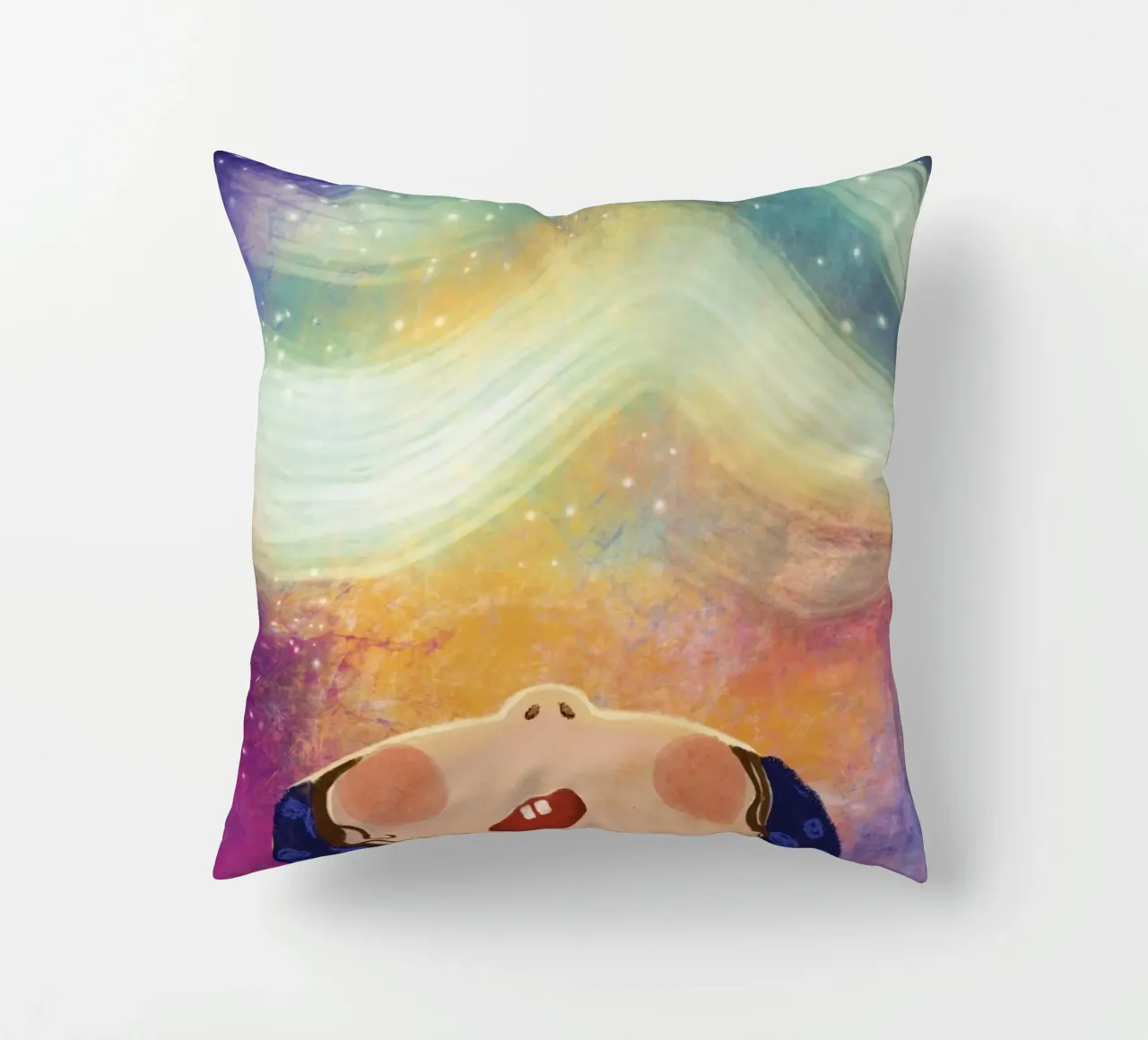 Stargazer - Aurora boreale cuscino da Honigbrombeere