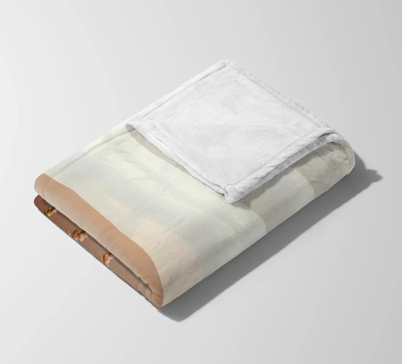 Soft light filters through sheer curtains with calm flowers fleece blanket by DesignDoodle