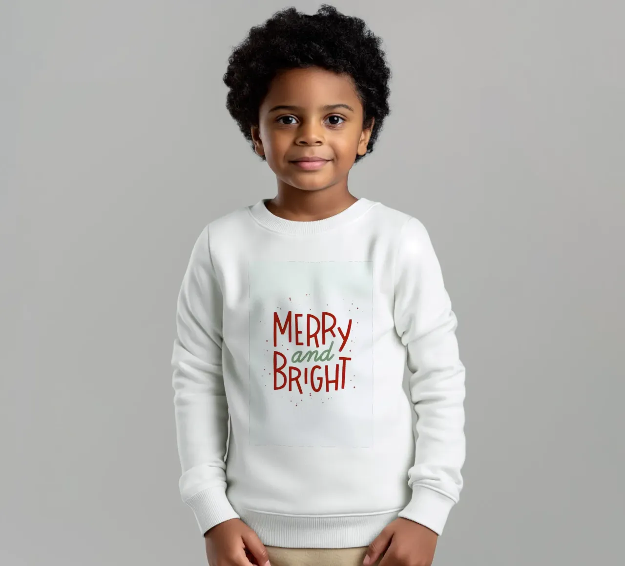 Merry And Bright kids sweatshirt by Summerchamps