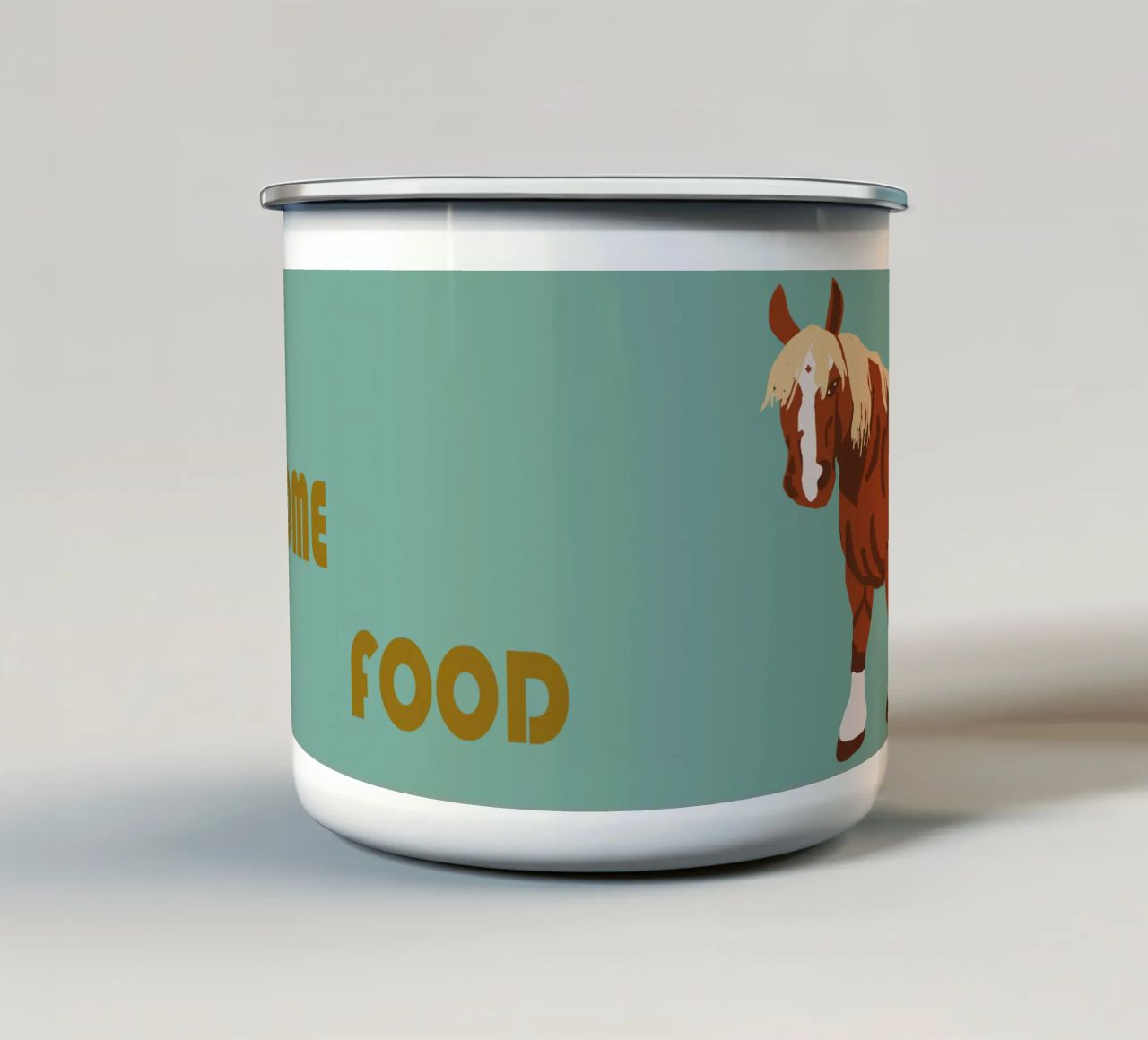 Gimme some food tazza in smalto da Mandalla Illustration