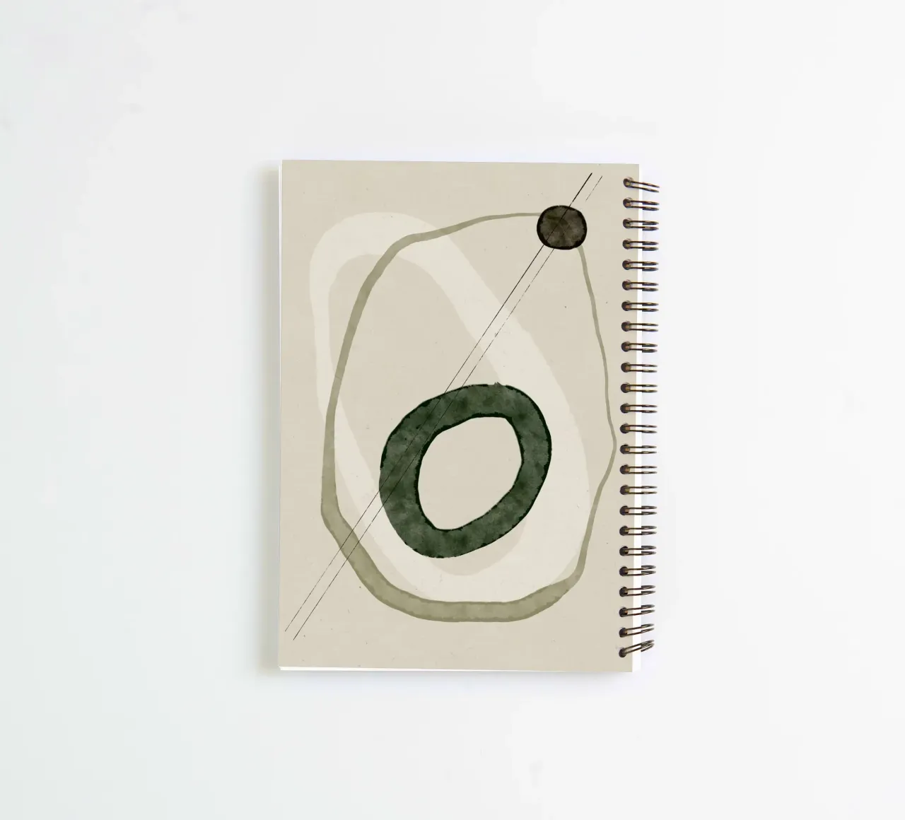 Orbit And Line spiral notebook by treechild