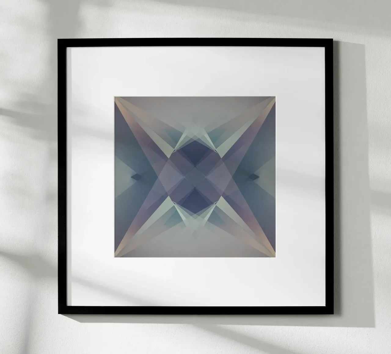 Geometria moderna n. 21 poster con telaio in legno da Metron