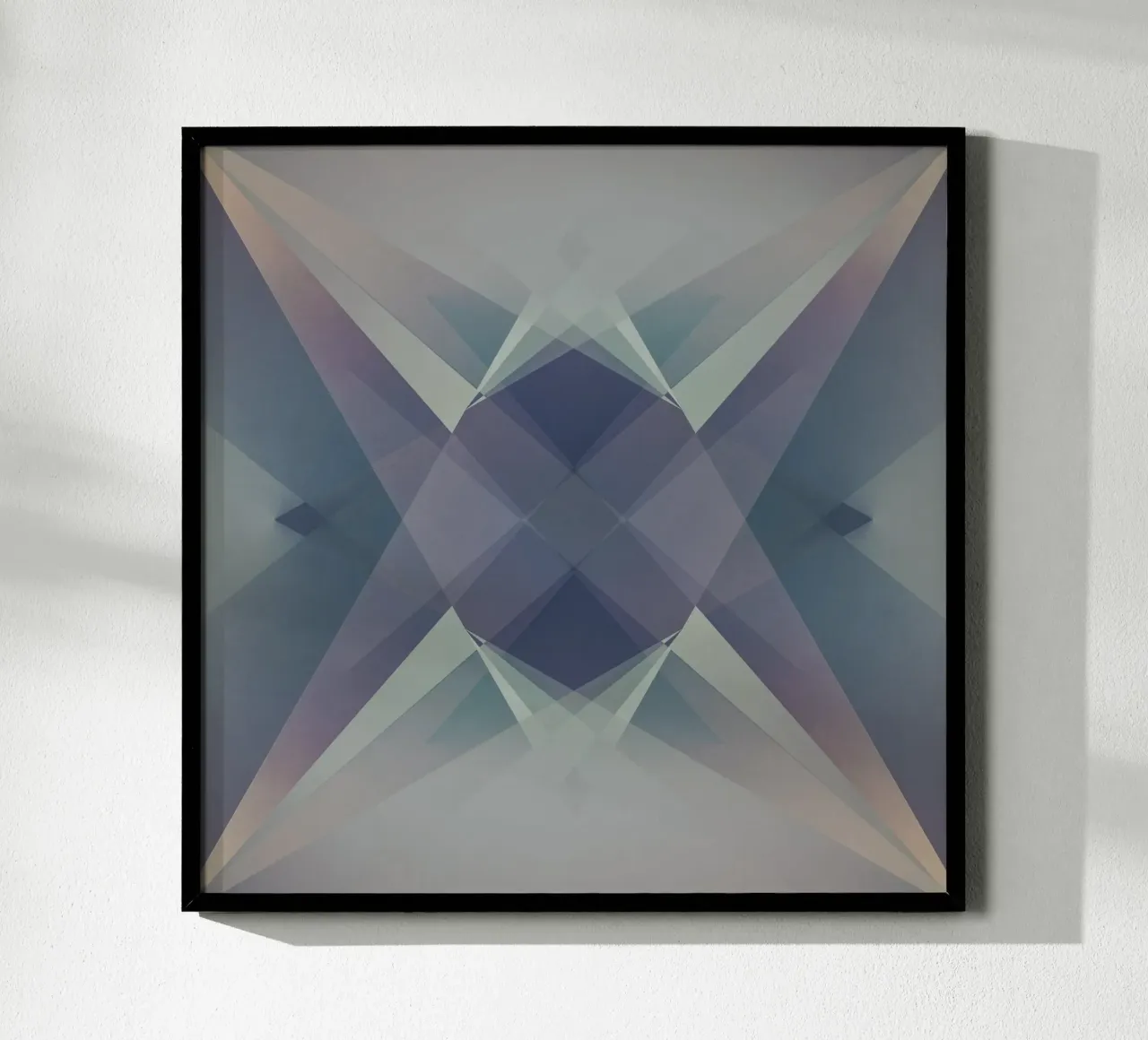 Geometria moderna n. 21 poster con telaio in legno da Metron