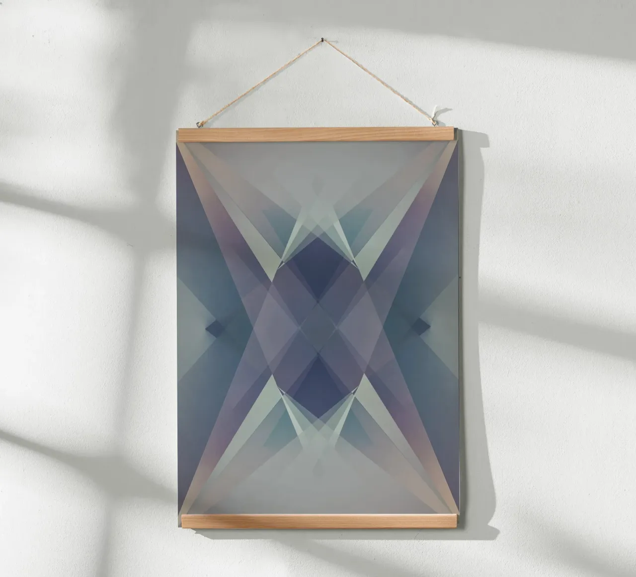 Geometria moderna n. 21 poster con telaio in legno da Metron