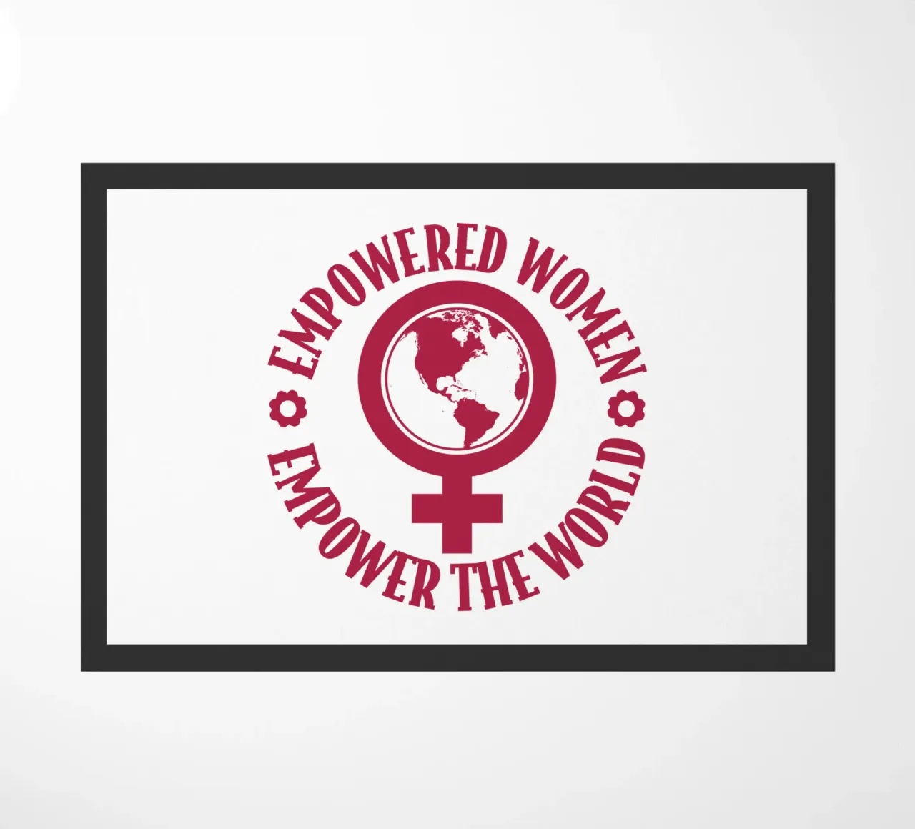 Las mujeres con poder dan poder al mundo felpudo de cafelab