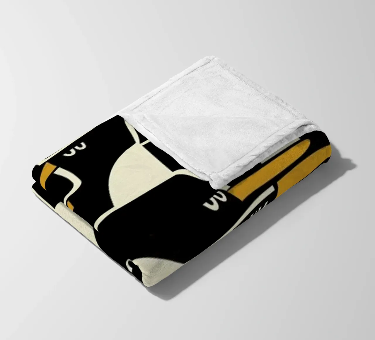 Penguins fleece blanket by Fox & Velvet
