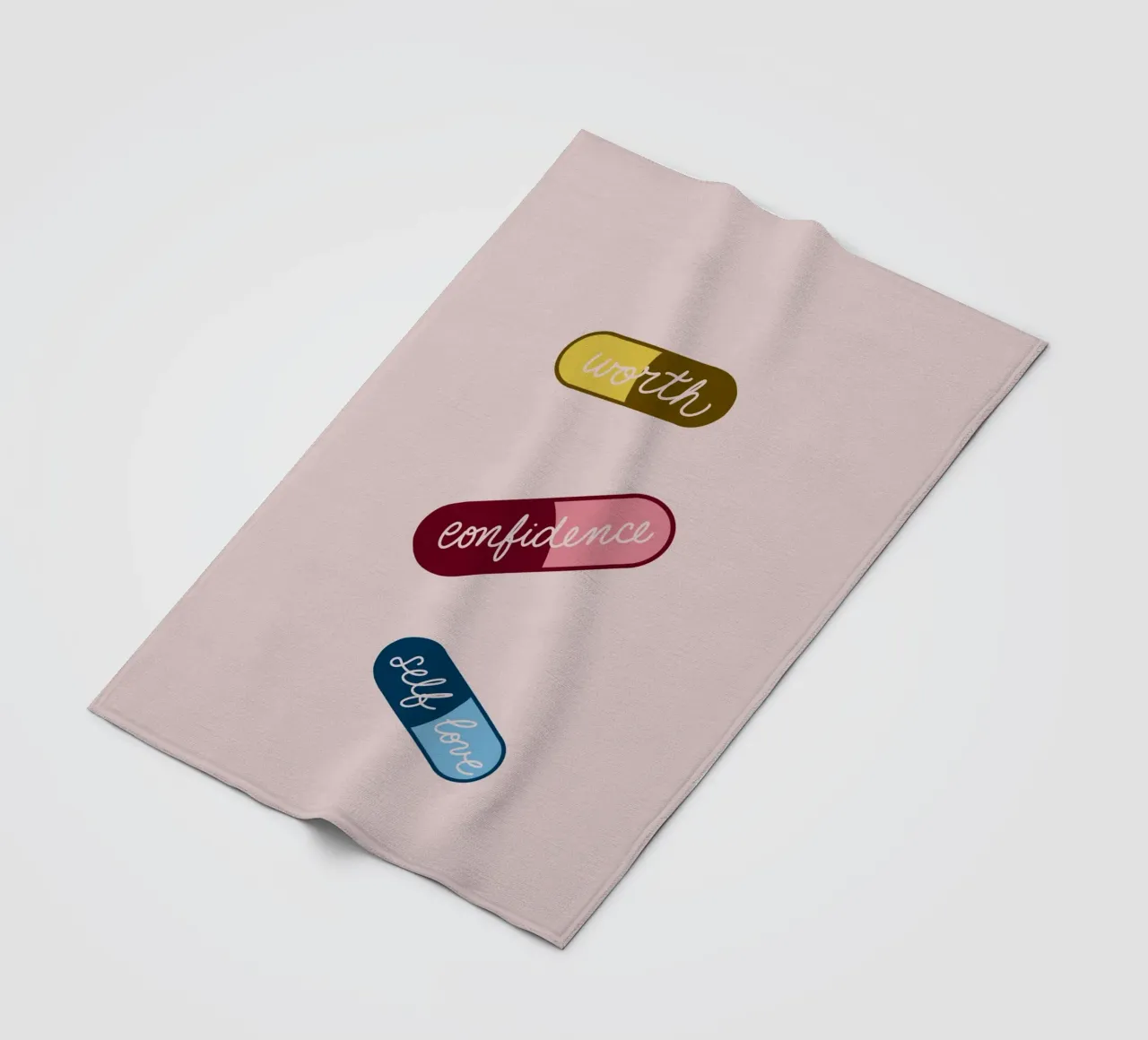 Daily Positive Pills fleece blanket by Magnific