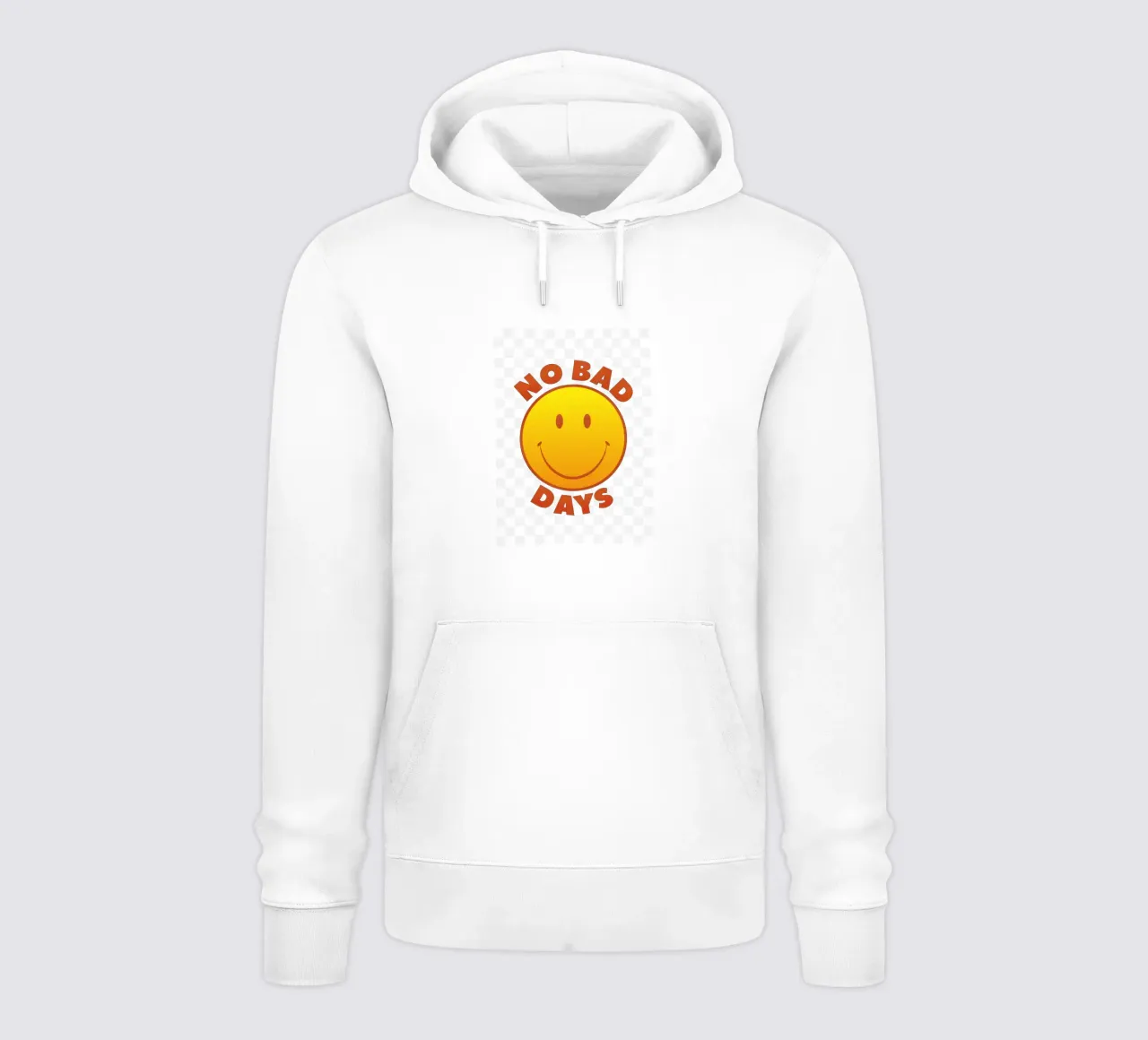 Retro "No Bad Days" Smiley Face Art Print felpa con cappuccio da showmemars